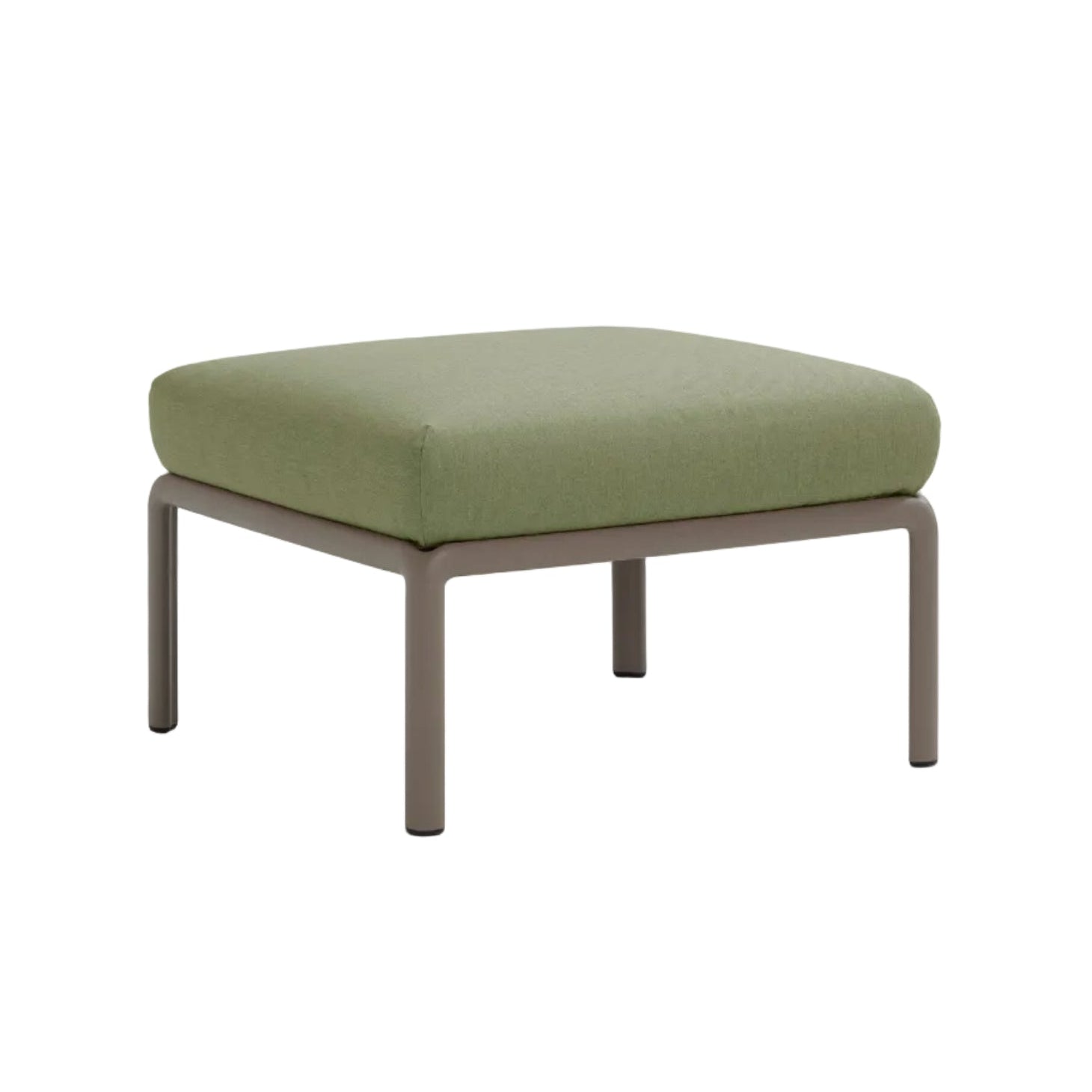 Outdoor Pouf KOMODO dark green Sunbrella® with taupe base