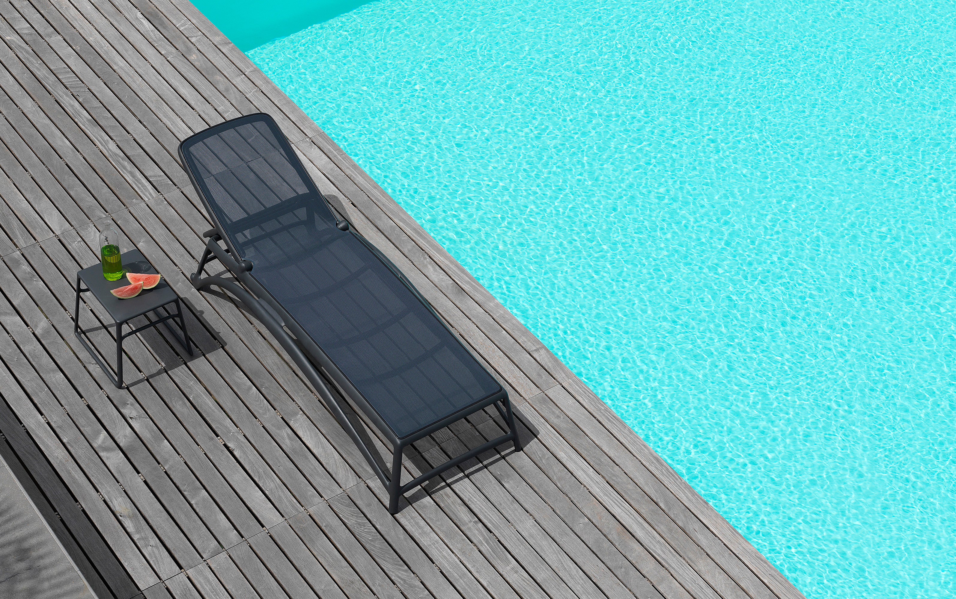 Outdoor Lounger ATLANTICO Anthracite