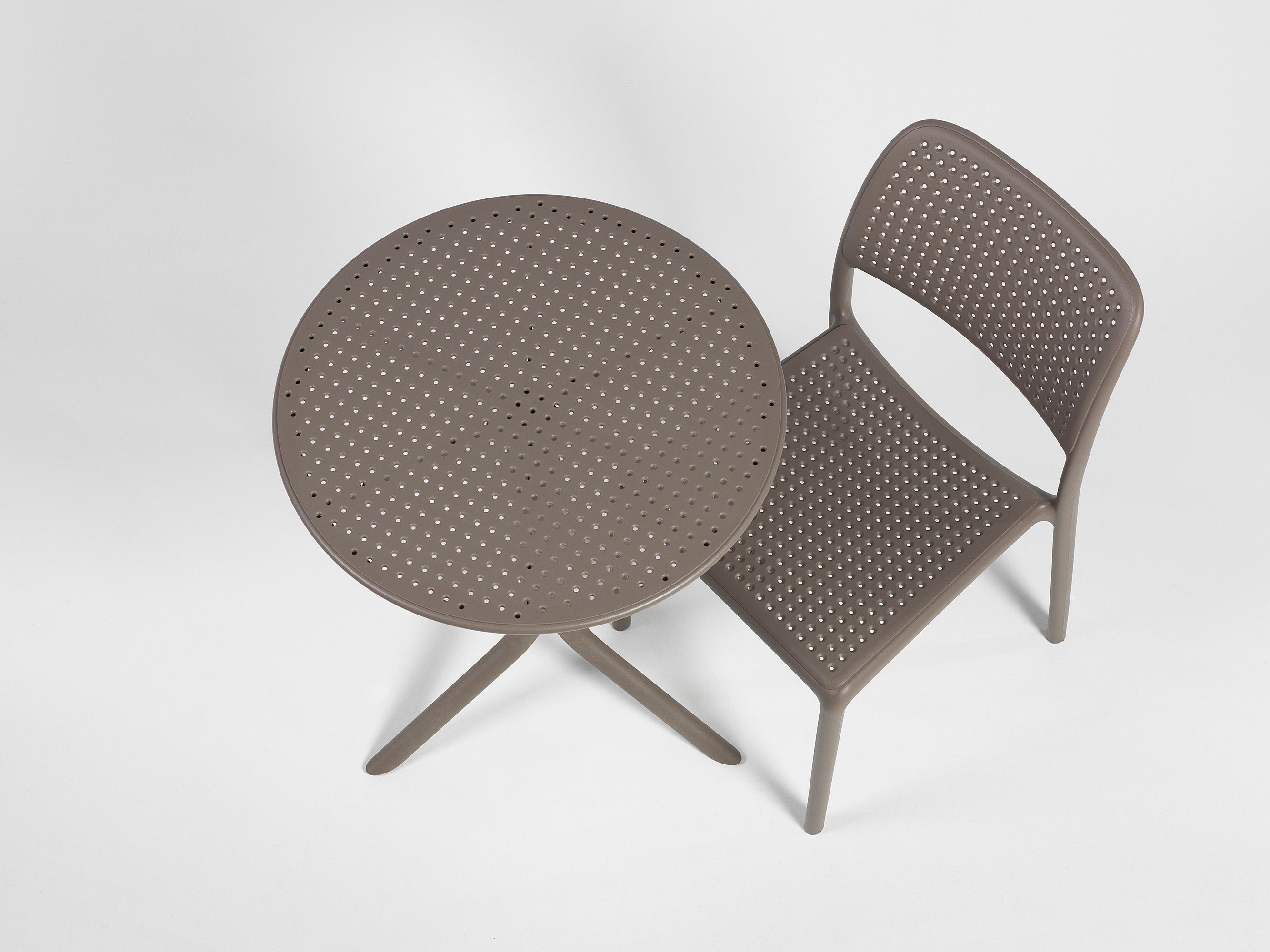 Round outdoor table with height adjustment STEP in anthracite