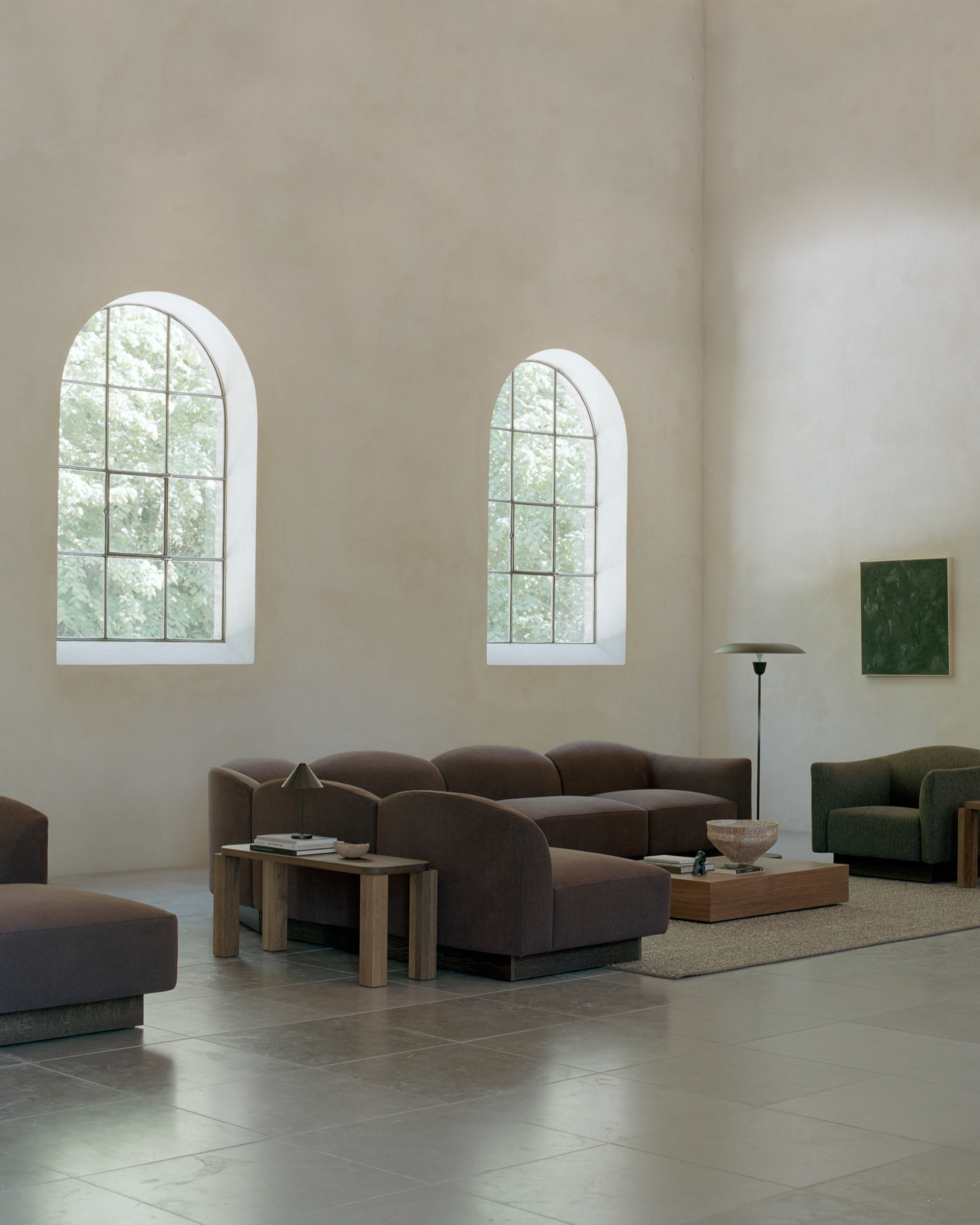 Modularer halbkreisförmiger Ecksofa rechts SHORE personalisierbar