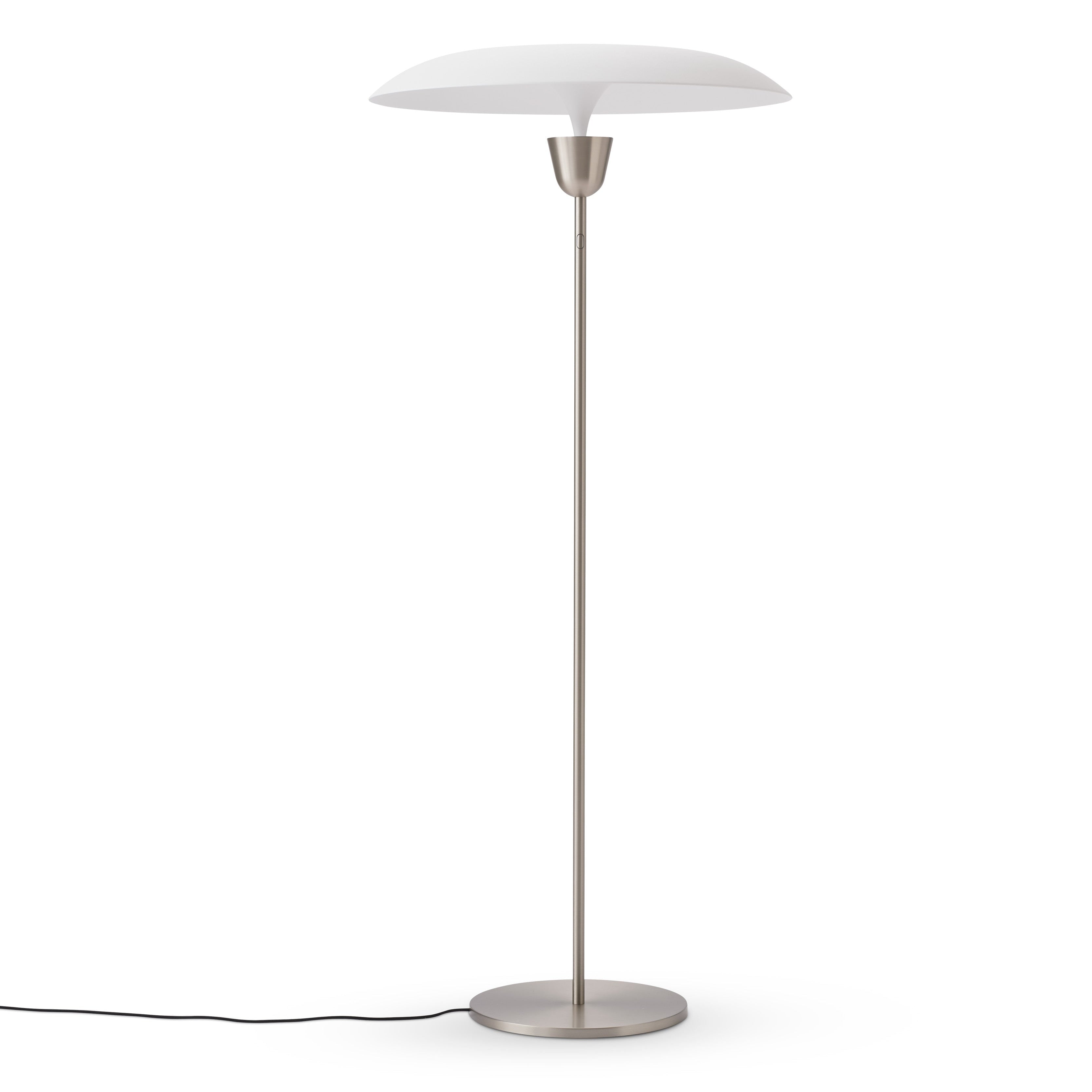 KANTARELL Floor Lamp in White with Nickel Finish