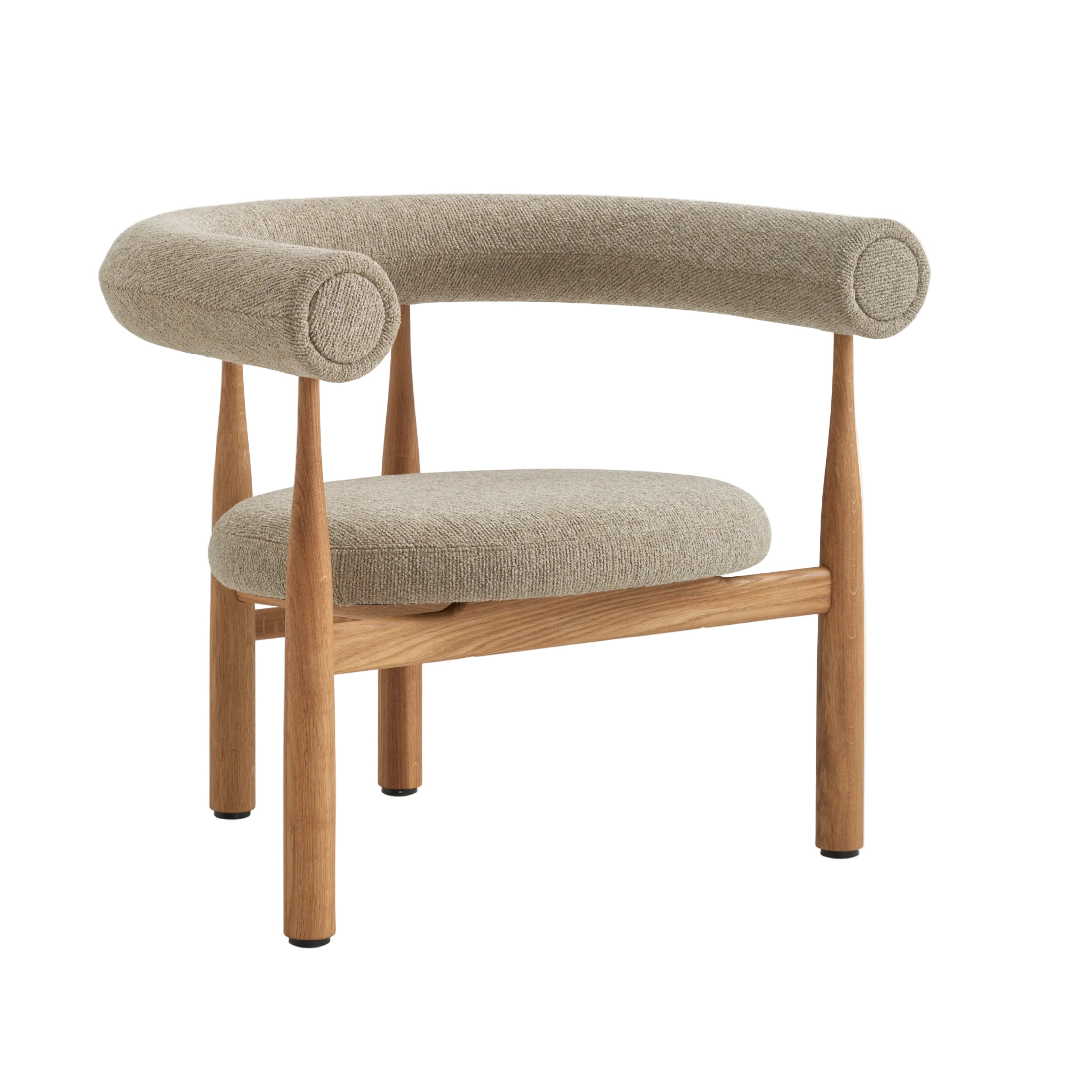 Polsterstuhl BUKOWSKI mit Eichenbasis