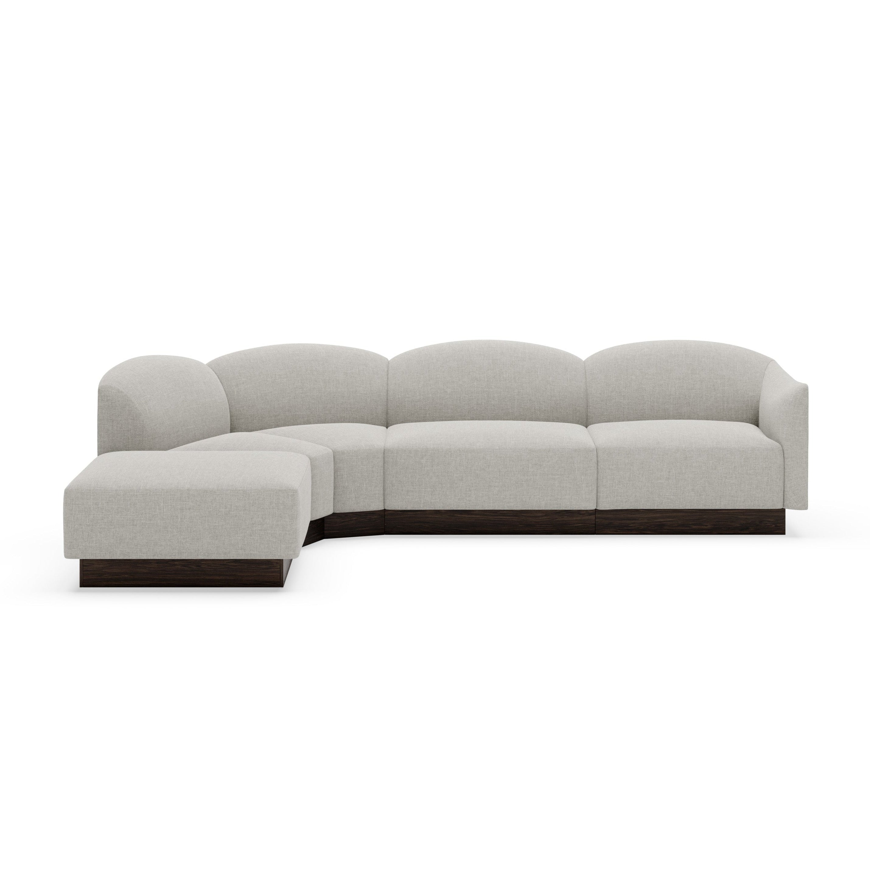 Modularer halbkreisförmiger linker SHORE Ecksofa, personalisierbar