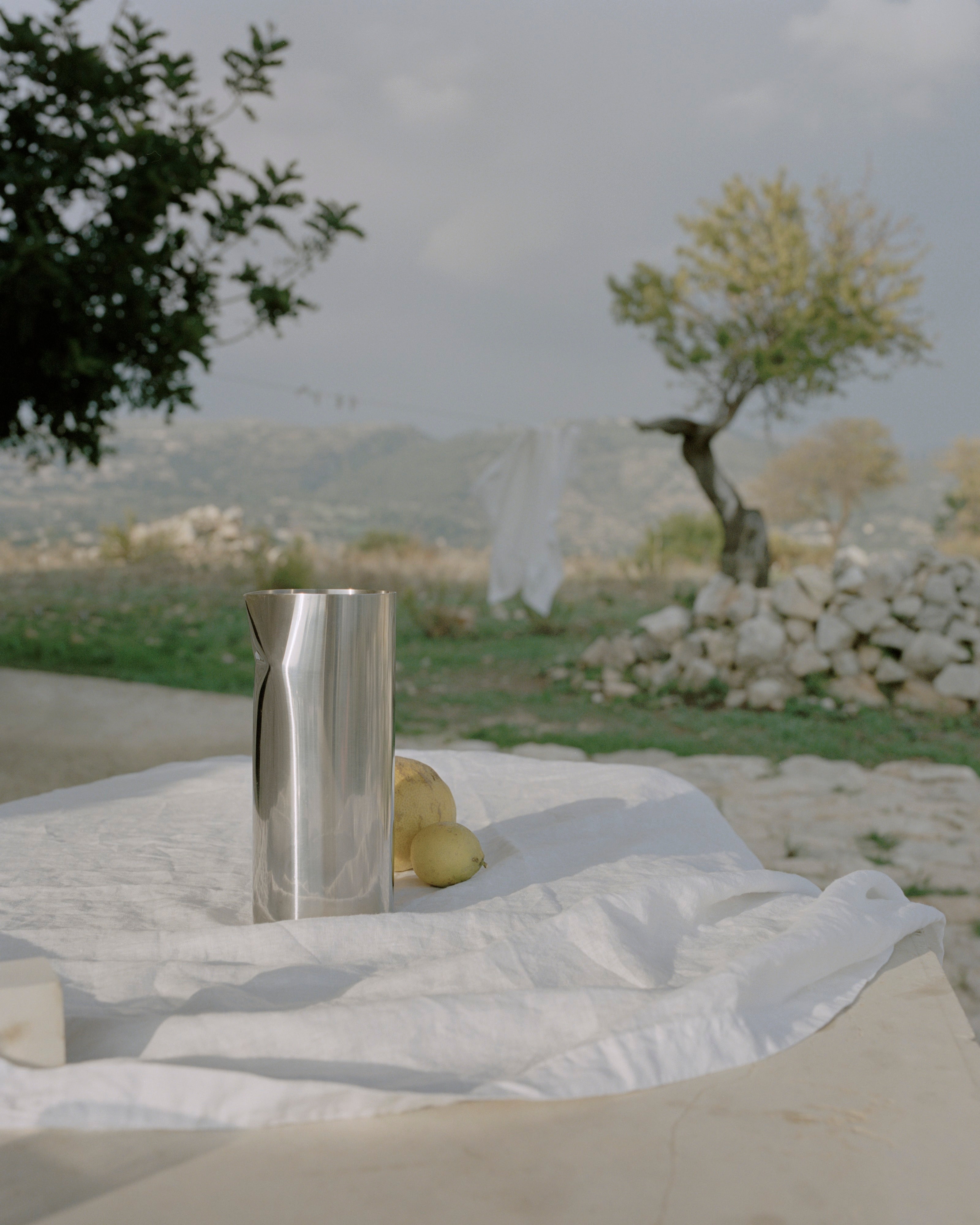 Vase PLEAT silber