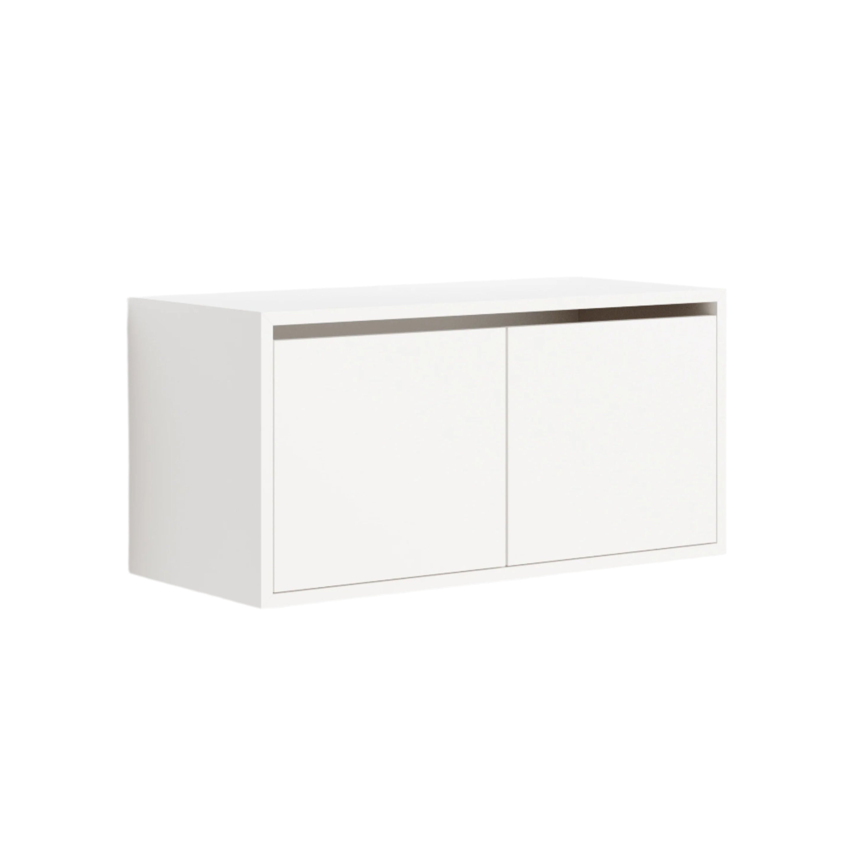 Hängeschrank mit der Tür der neuen Werke Biały
