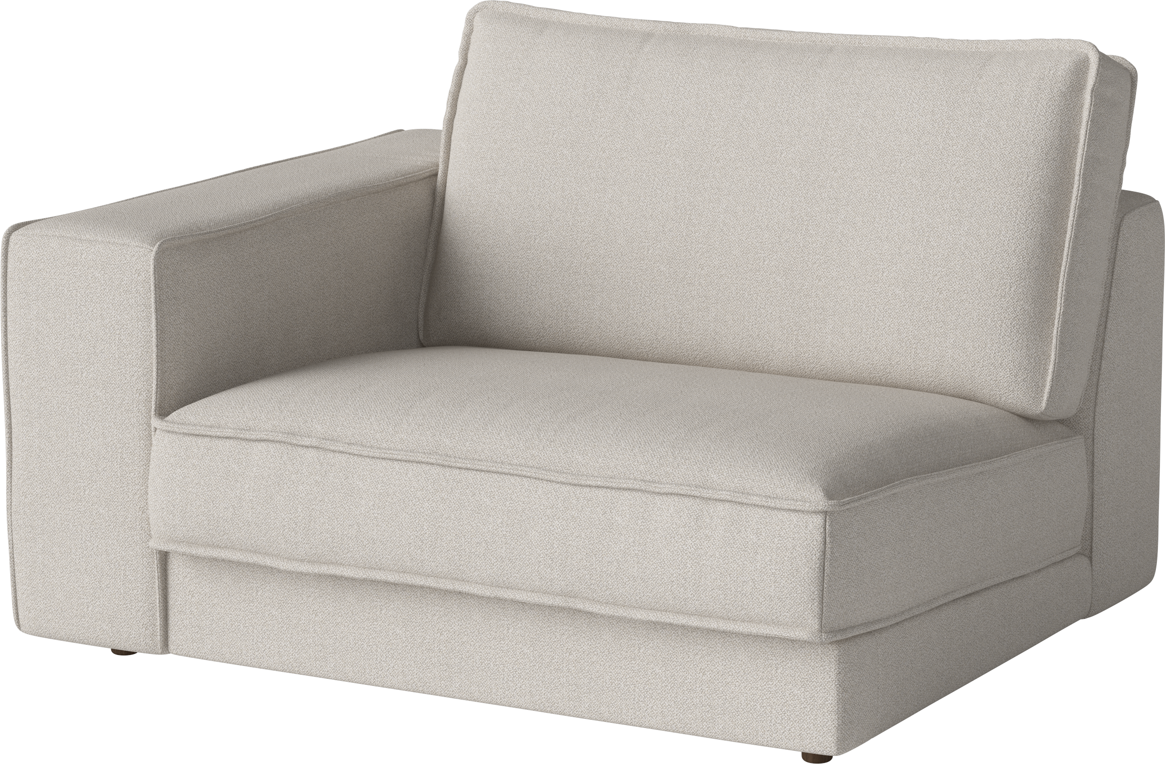 Sofa modułowa NOORA - moduł lewostronny z czarną podstawą