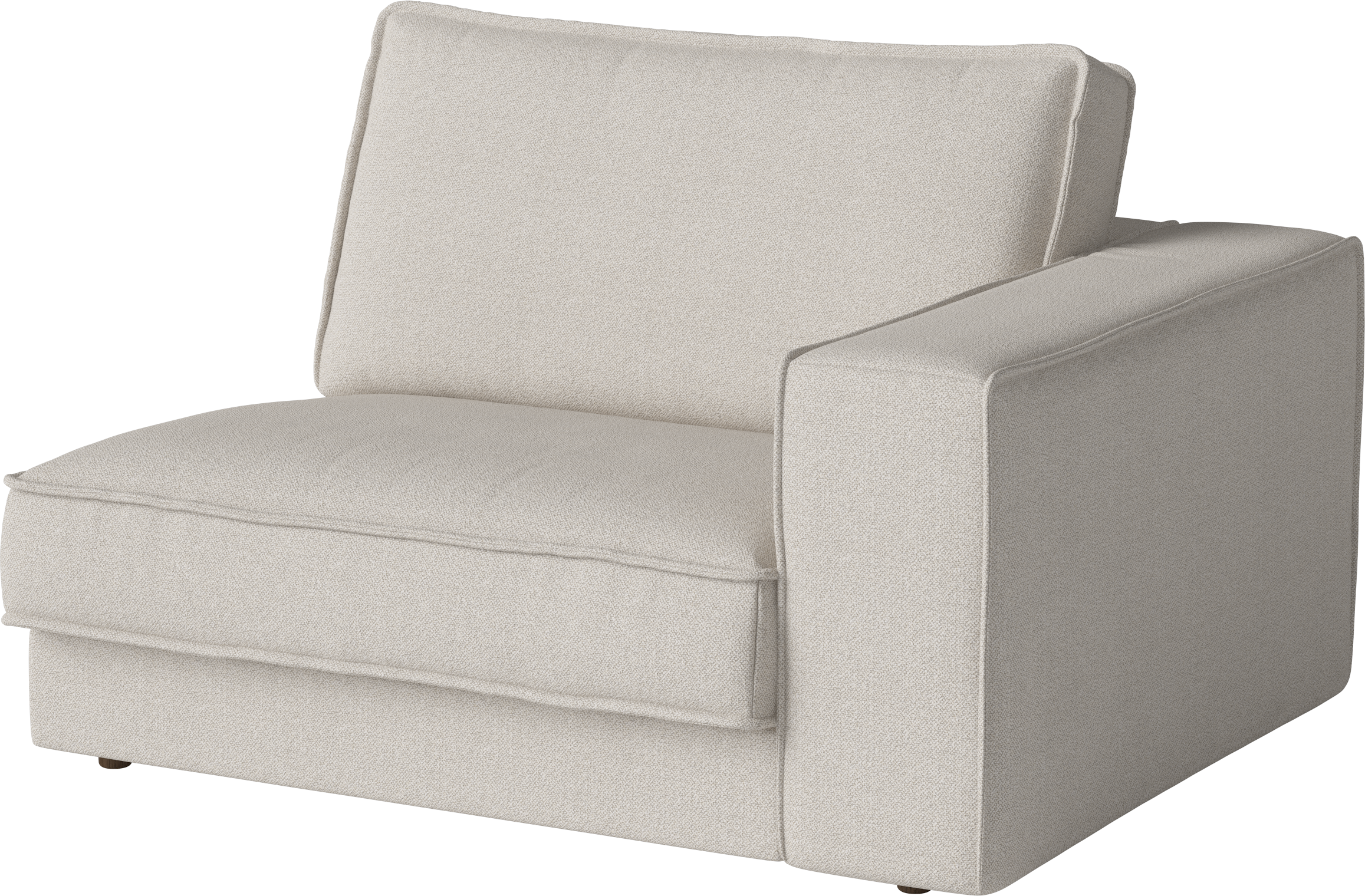 Sofa modułowa NOORA - moduł prawostronny z czarną podstawą