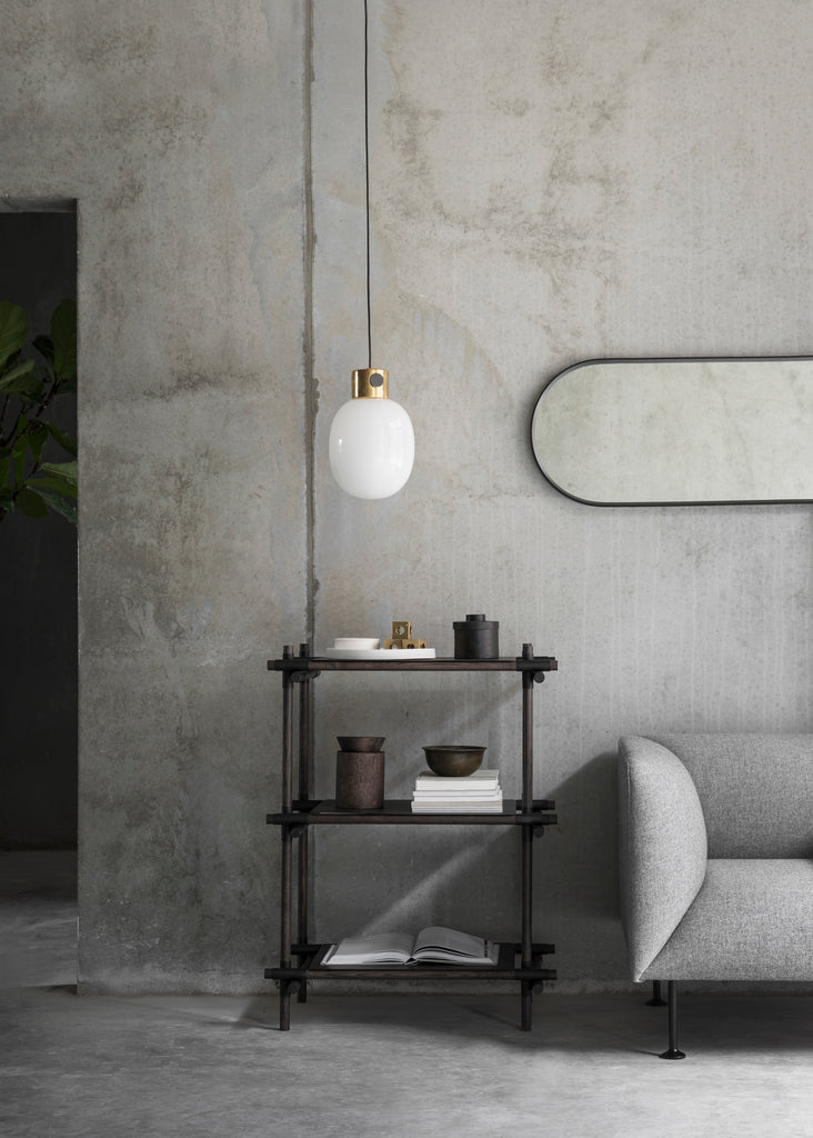 NORM black oval wall mirror