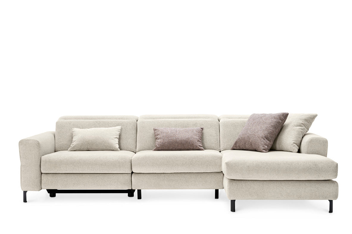 Rechtsseitige Eckcouch NORMA gepolstert