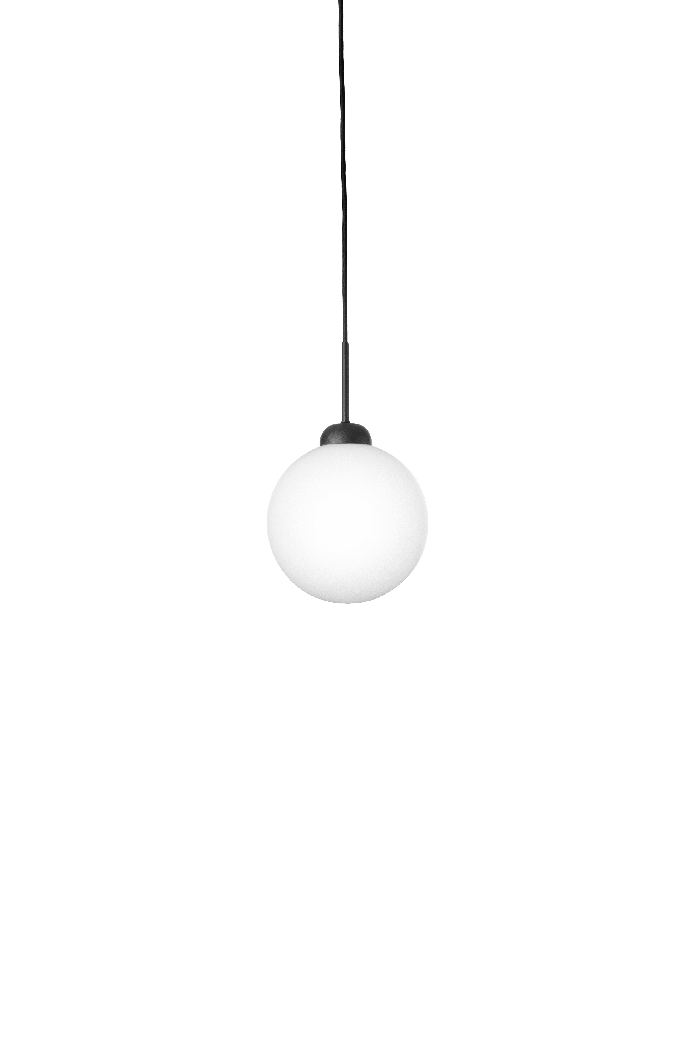 Pendelleuchte APIALES schwarz mit opalem Glas