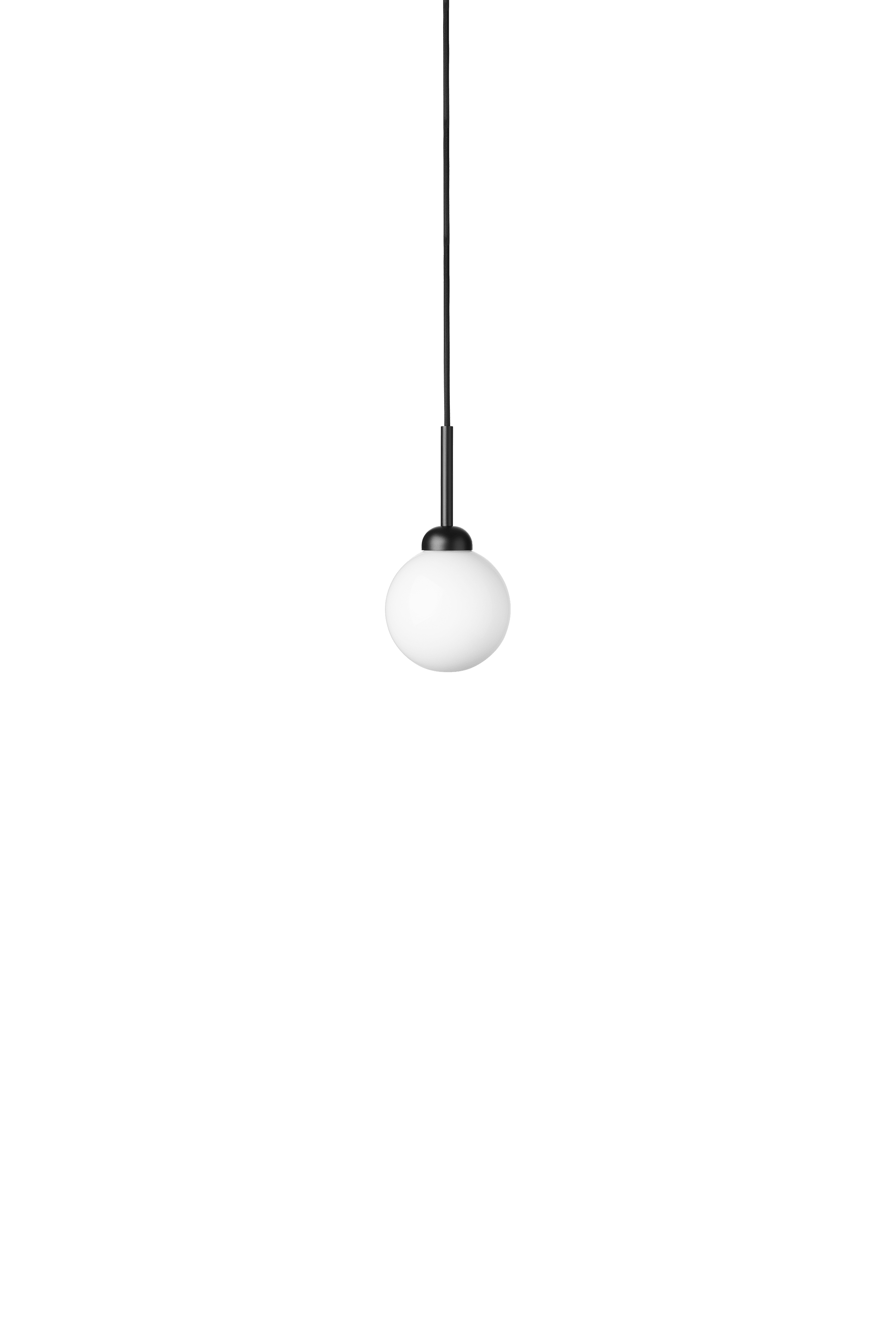 Pendelleuchte APIALES schwarz mit opalem Glas