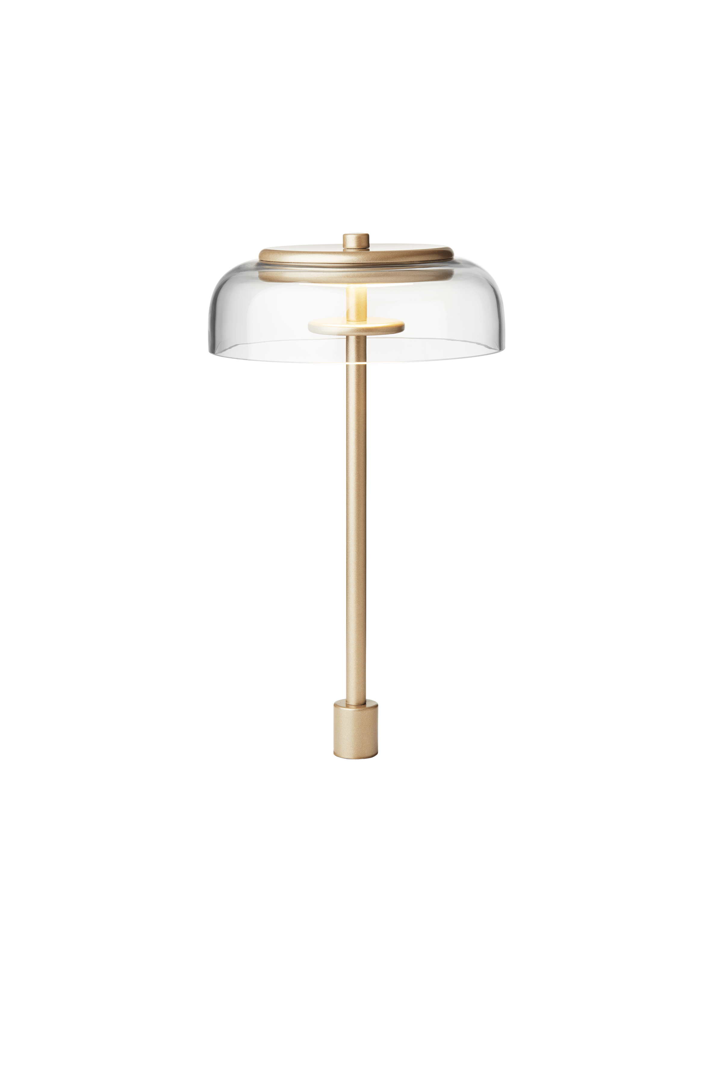 Lampa stołowa BLOSSI złoty z transparentnym szkłem