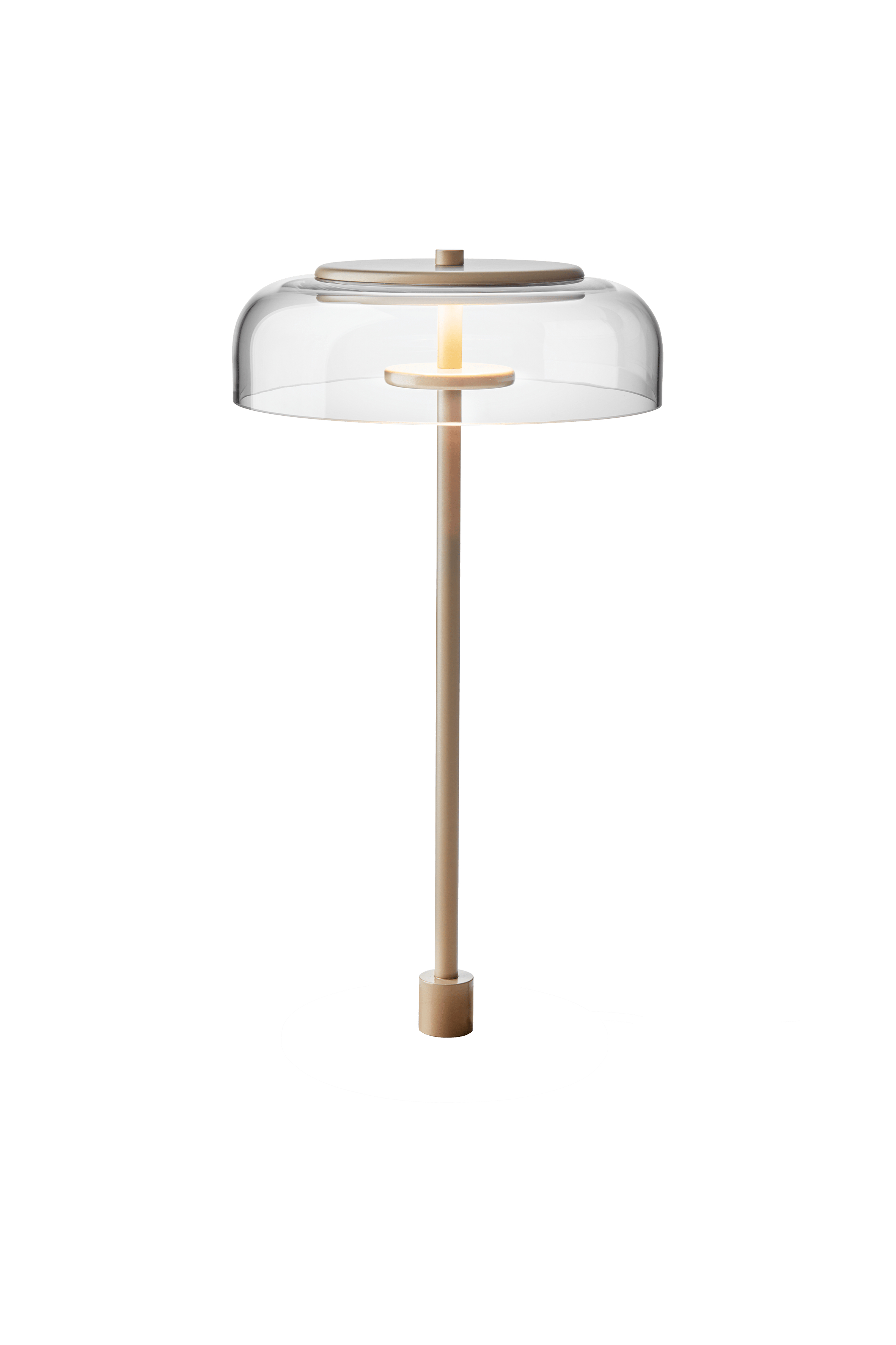 Lampa stołowa BLOSSI złoty z transparentnym szkłem