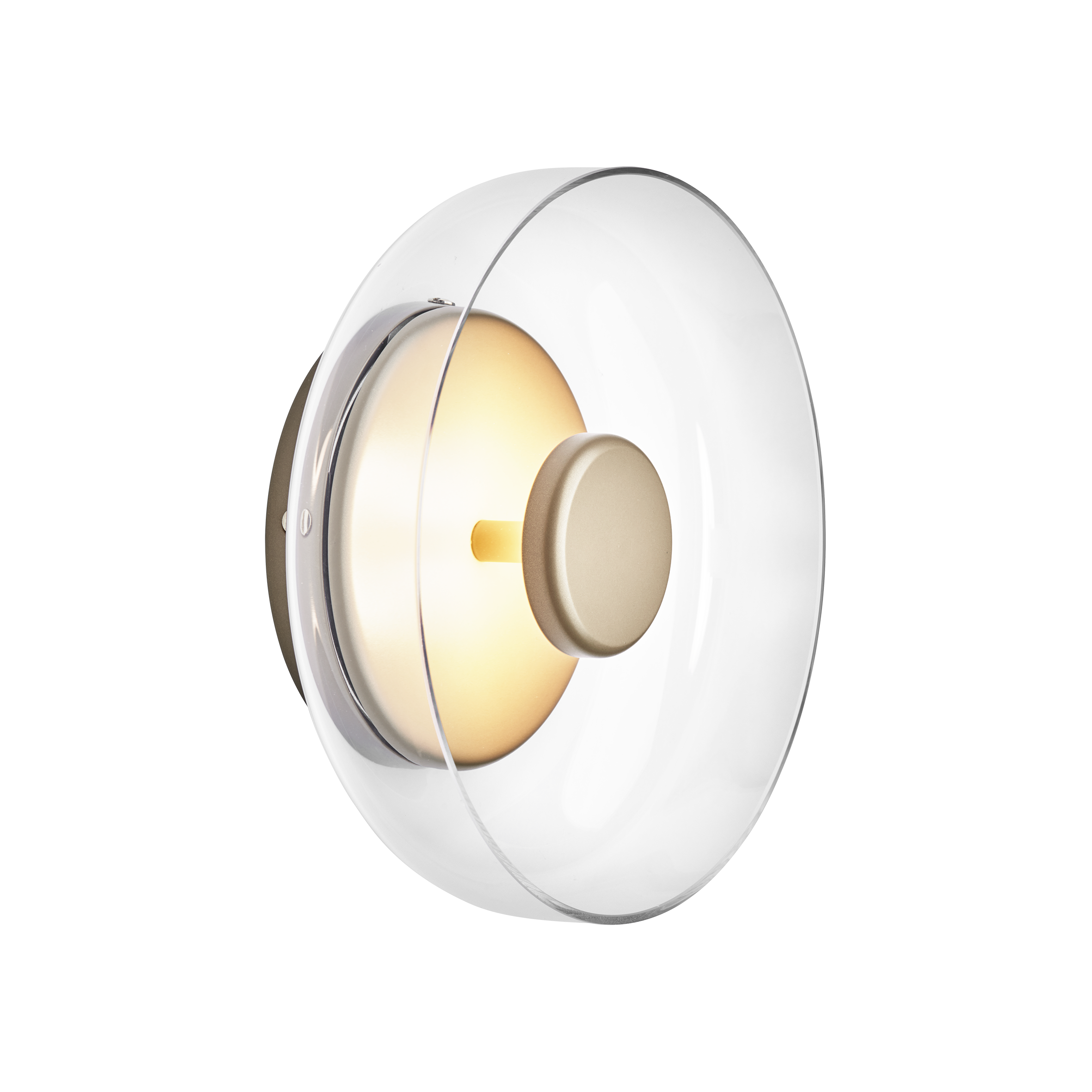 BLOSSI Wall Lamp in Gold with Transparent Glass