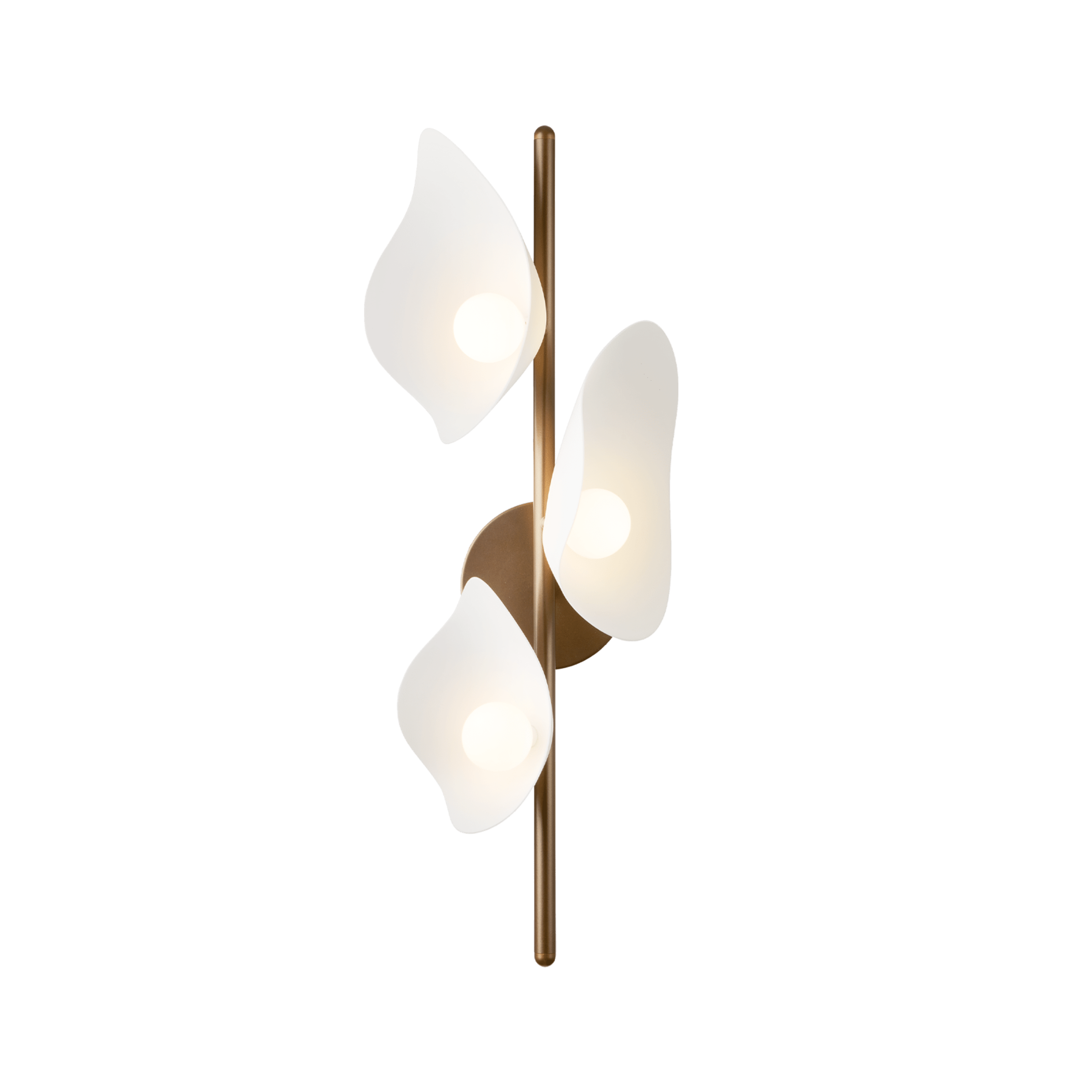 Lampa ścienna FLORII 3 ciemnobrązowy z białym – Nuura