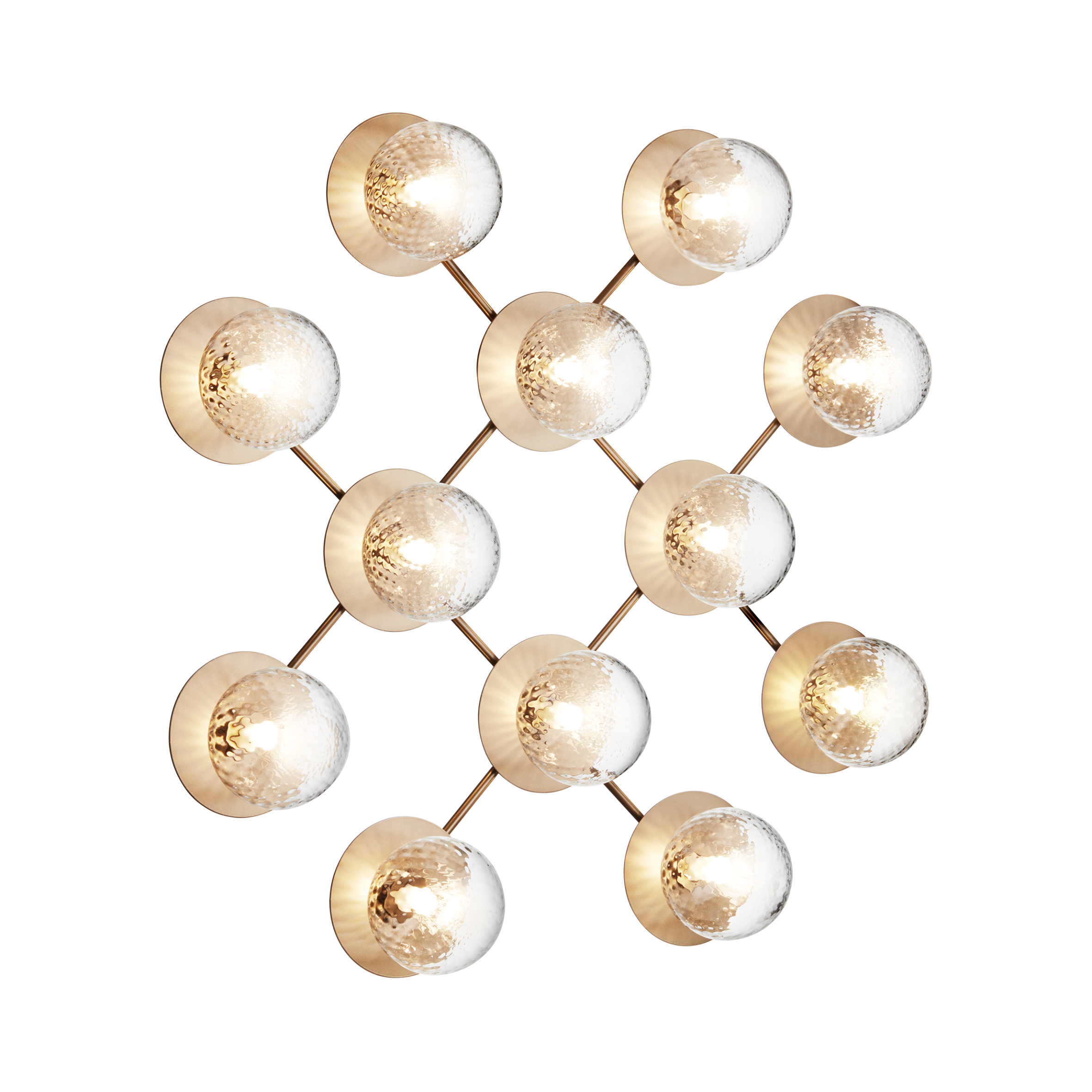LIILA Wall Lamp 12 Gold with Transparent Glass