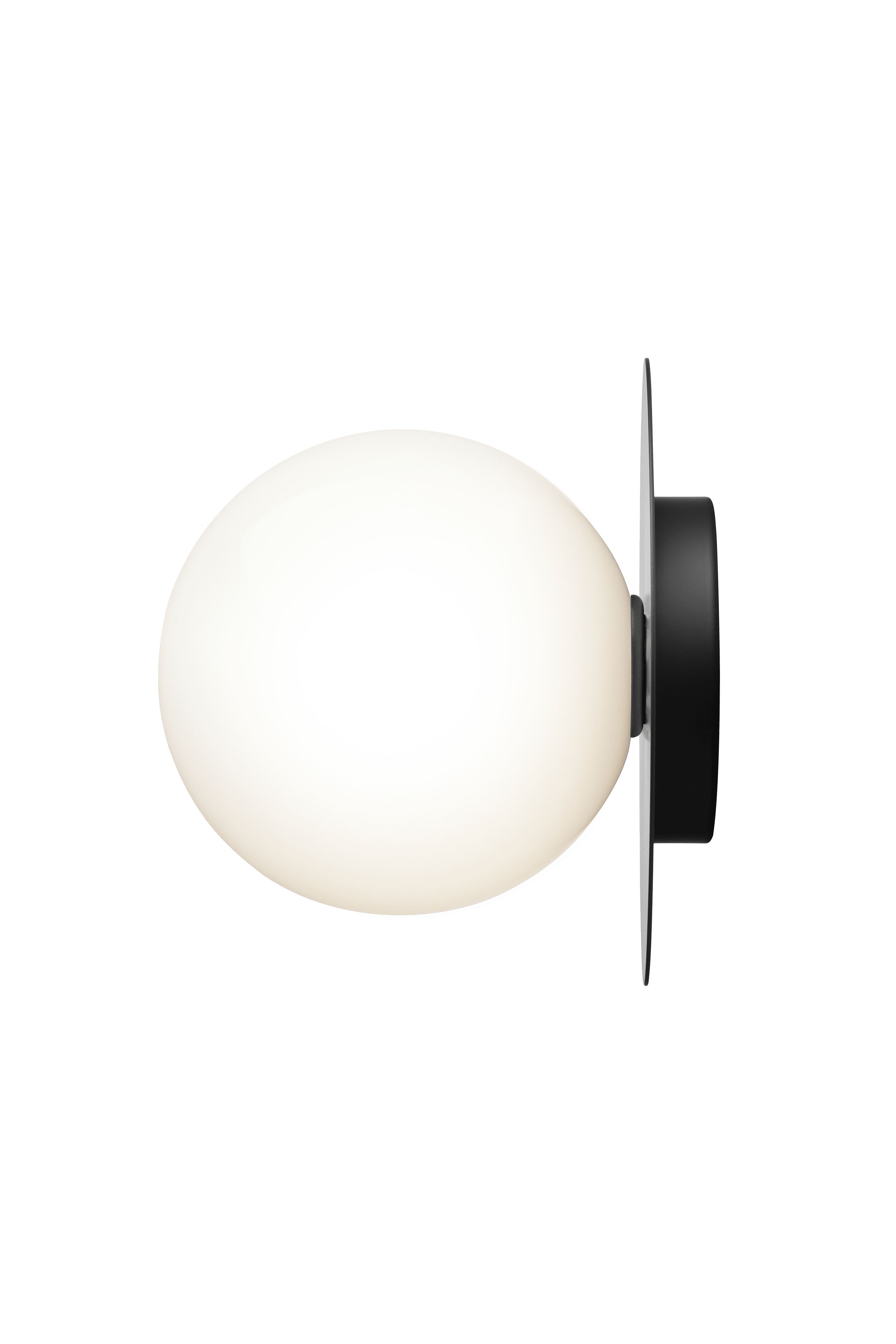 Recessed Wall Light LIILA Black with Opal Glass