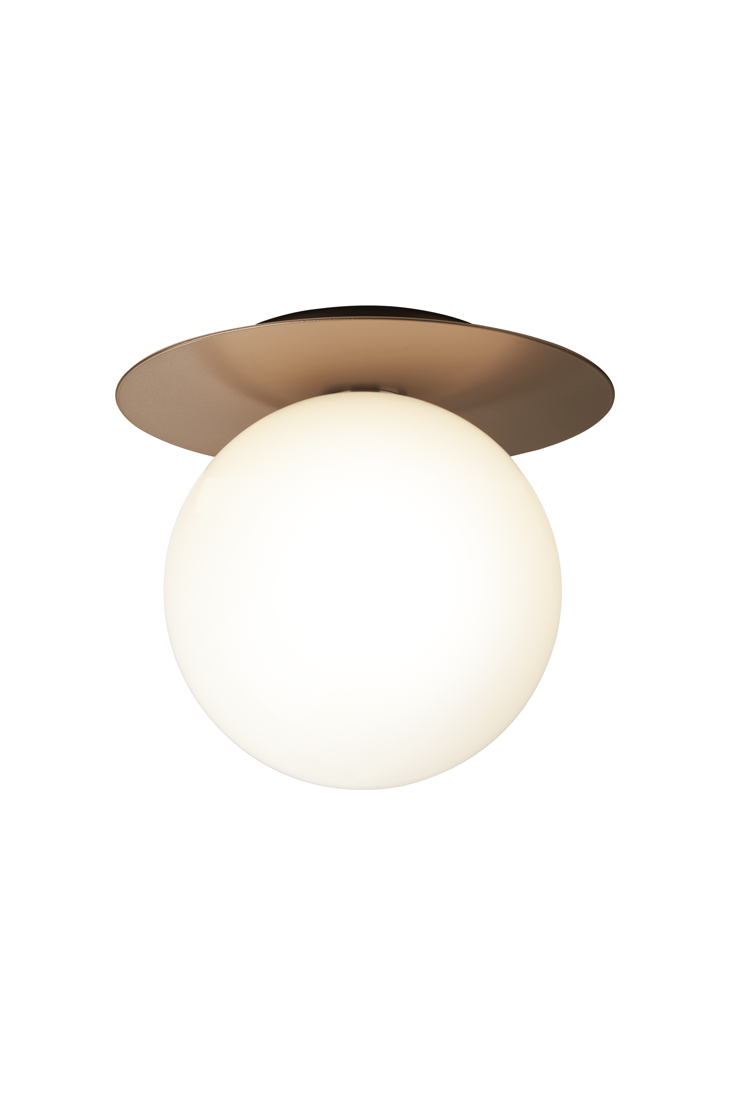Recessed Wall Light LIILA Dark Brown with Opal Glass