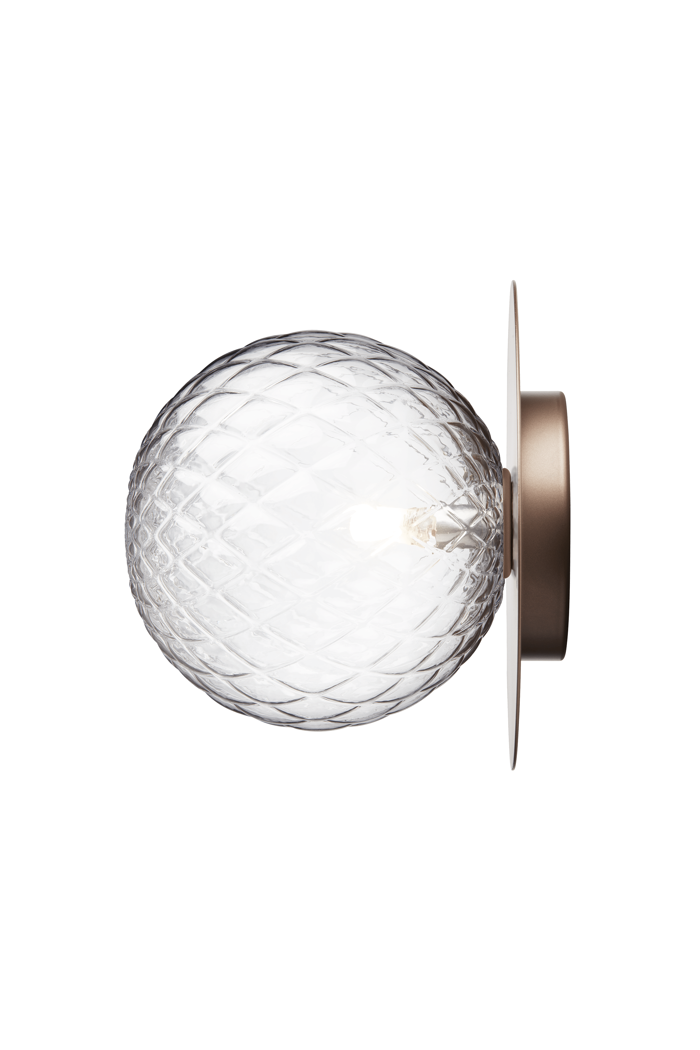 LIILA Recessed Wall Light in Dark Brown with Transparent Glass