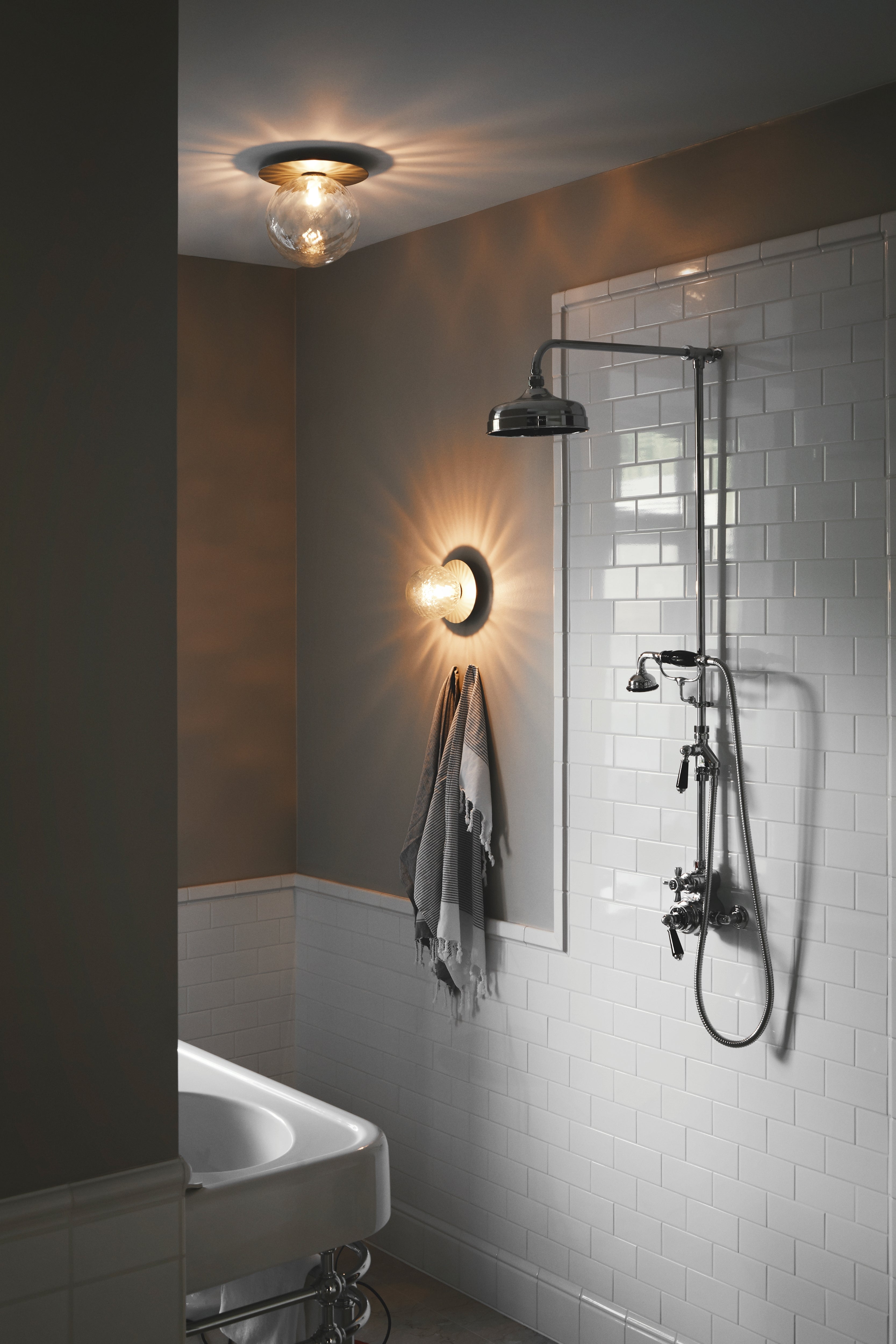 Recessed Wall Light LIILA Silver with Transparent Glass