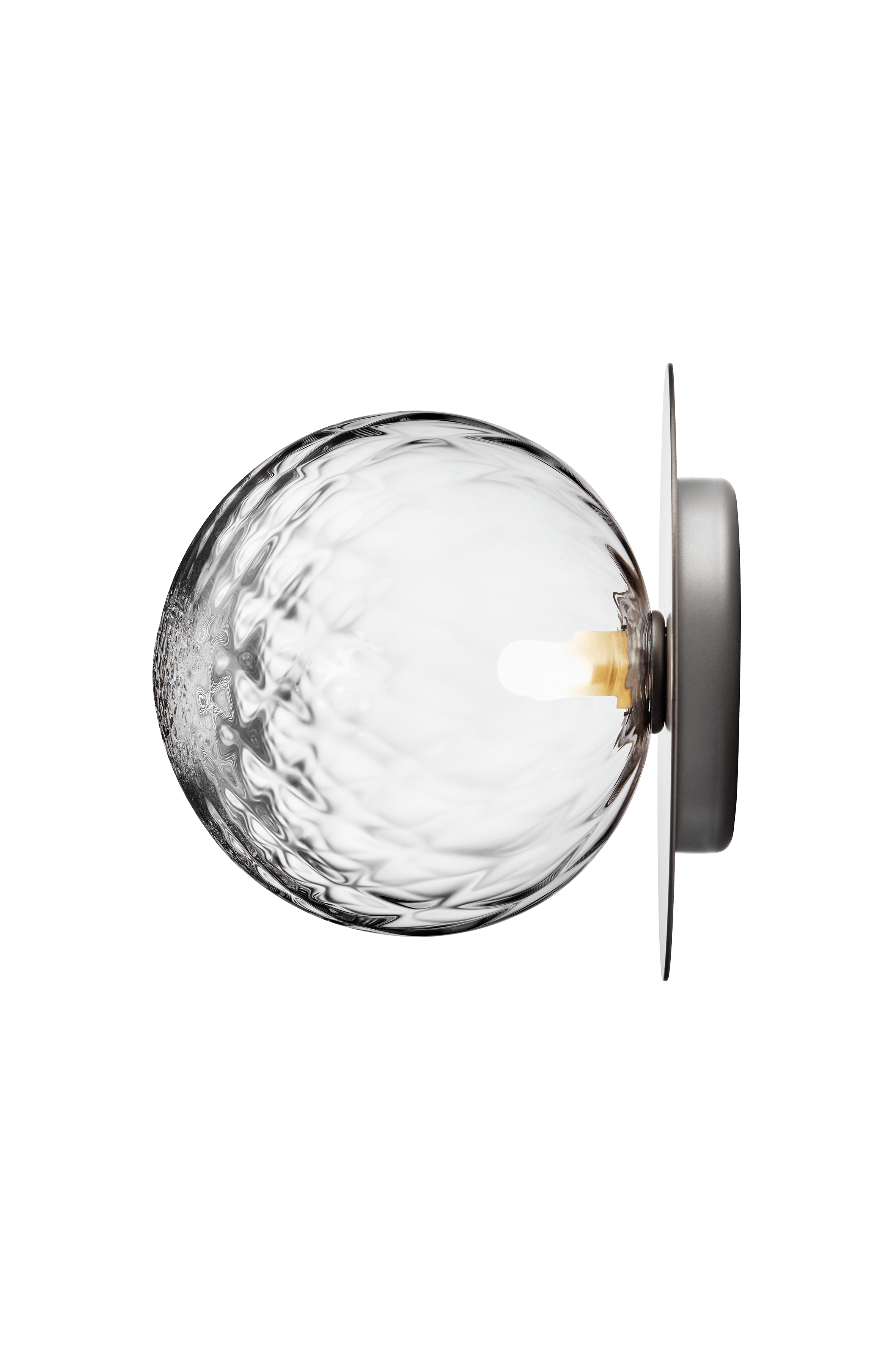 Recessed Wall Light LIILA Silver with Transparent Glass