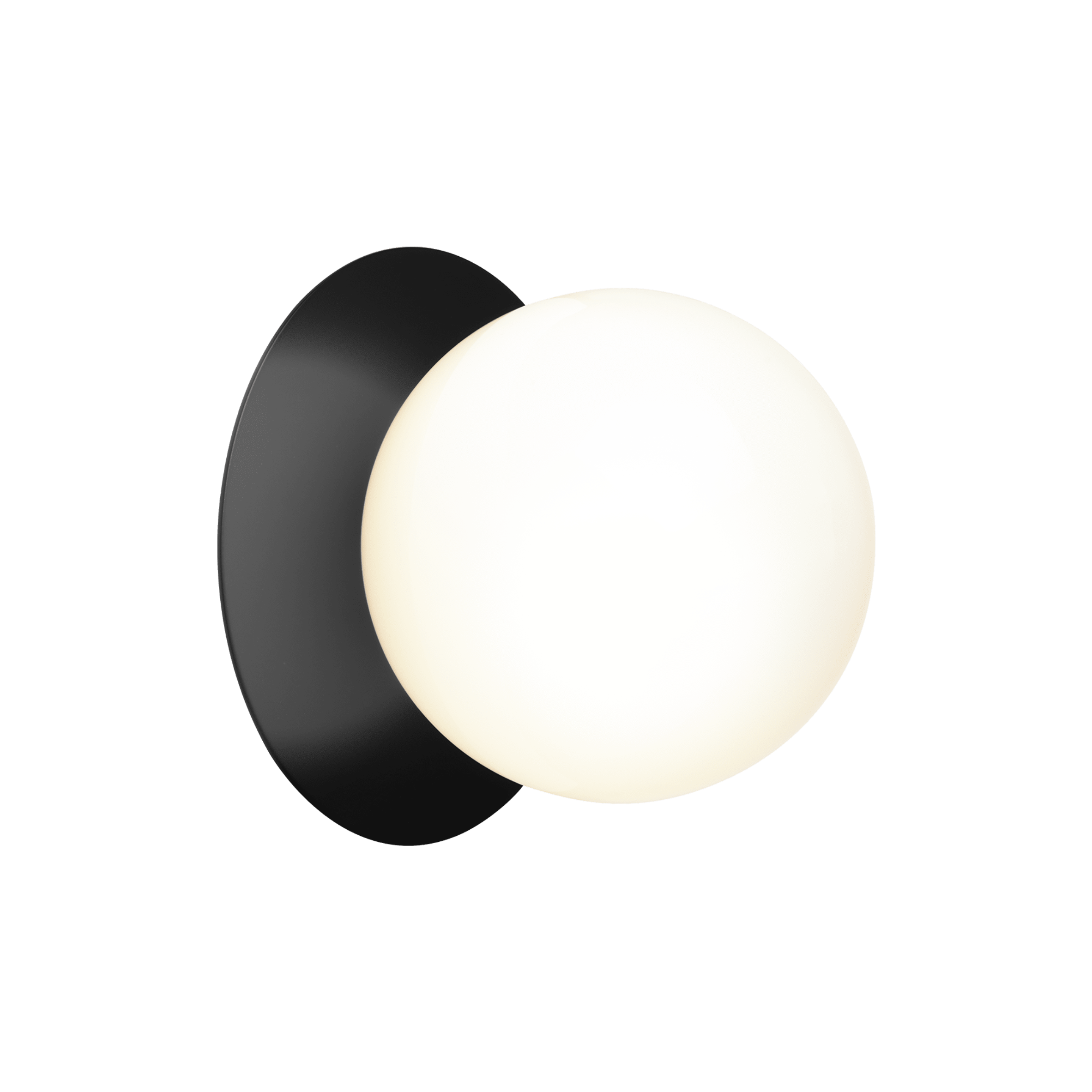 Recessed Wall Light LIILA Black with Opal Glass