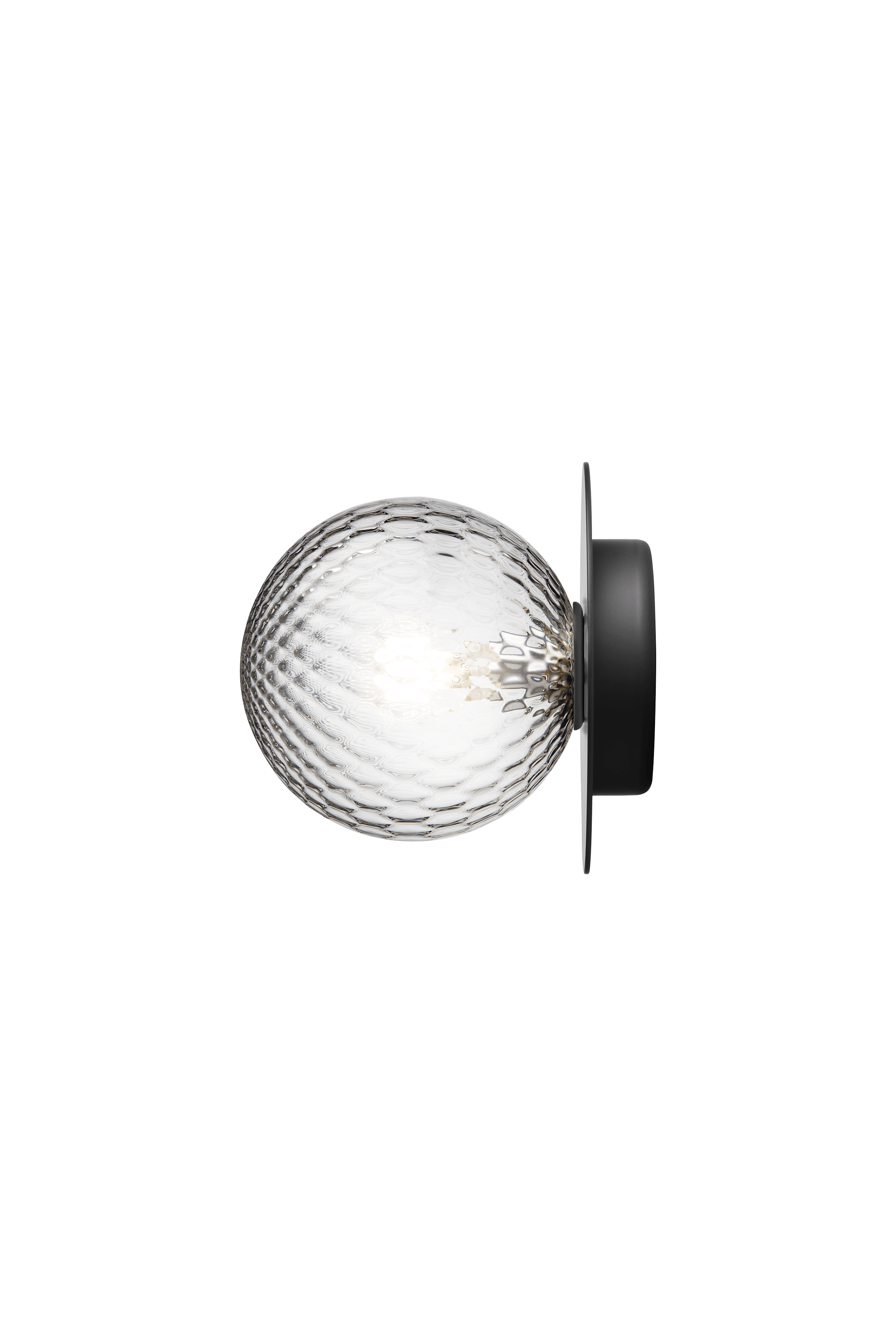 LIILA Black Recessed Wall Sconce with Transparent Glass