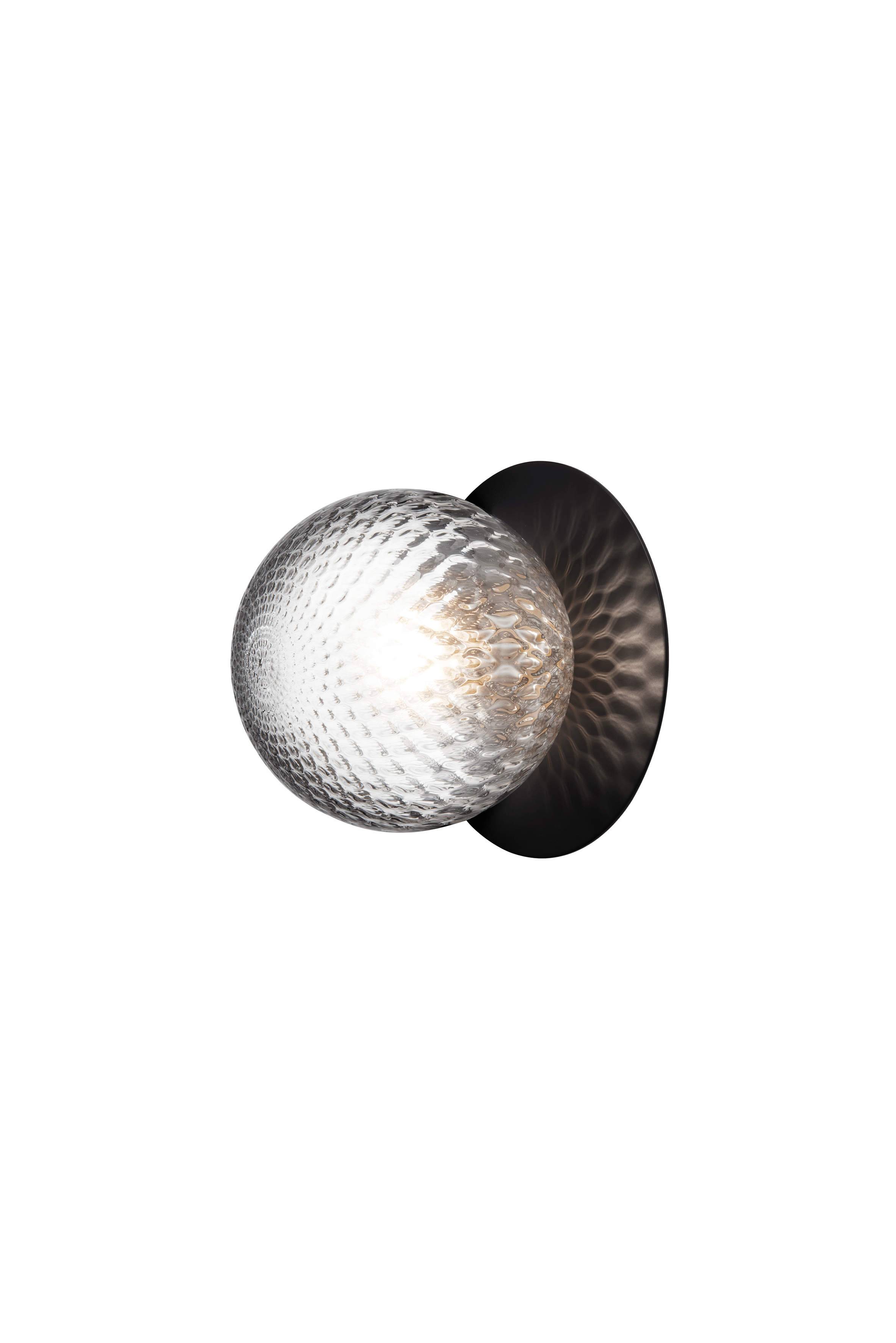 LIILA Black Recessed Wall Sconce with Transparent Glass
