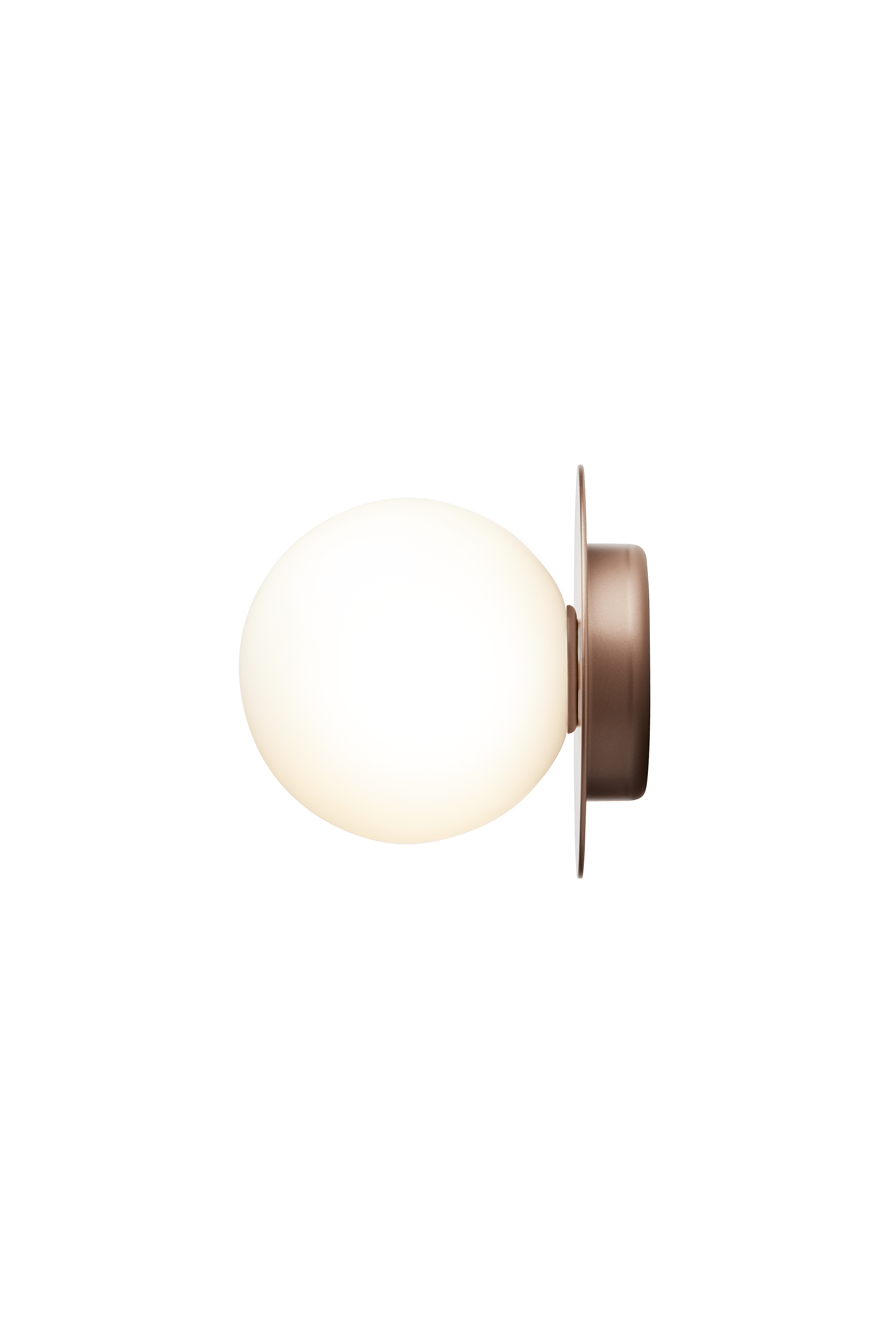 Recessed Wall Light LIILA Dark Brown with Opal Glass