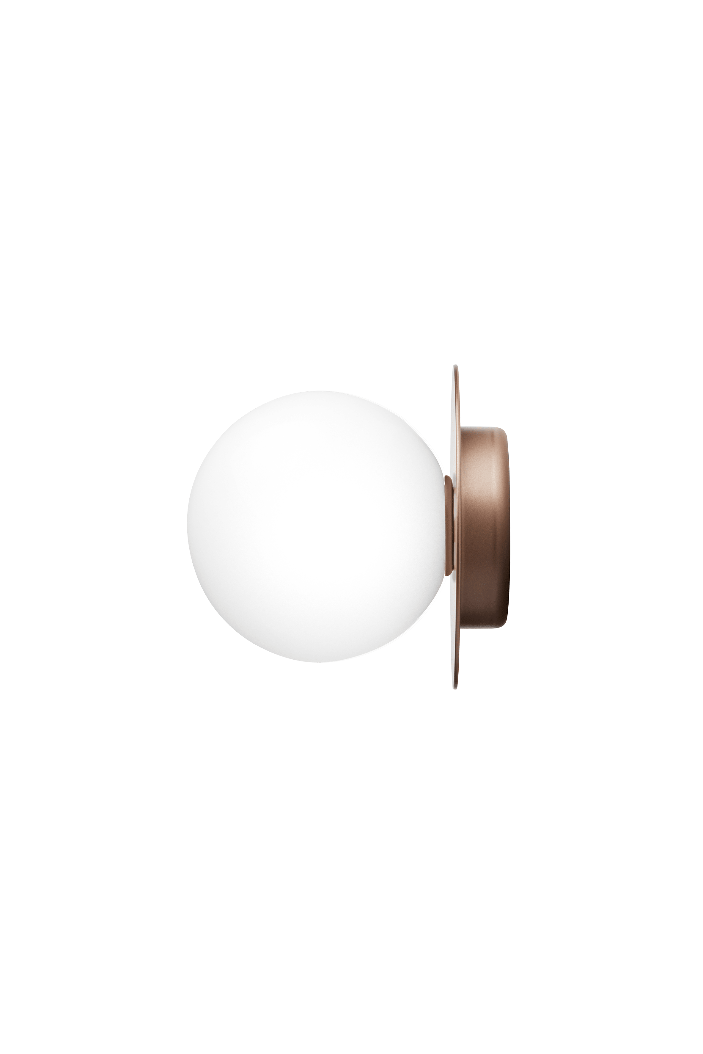 Recessed Wall Light LIILA Dark Brown with Opal Glass