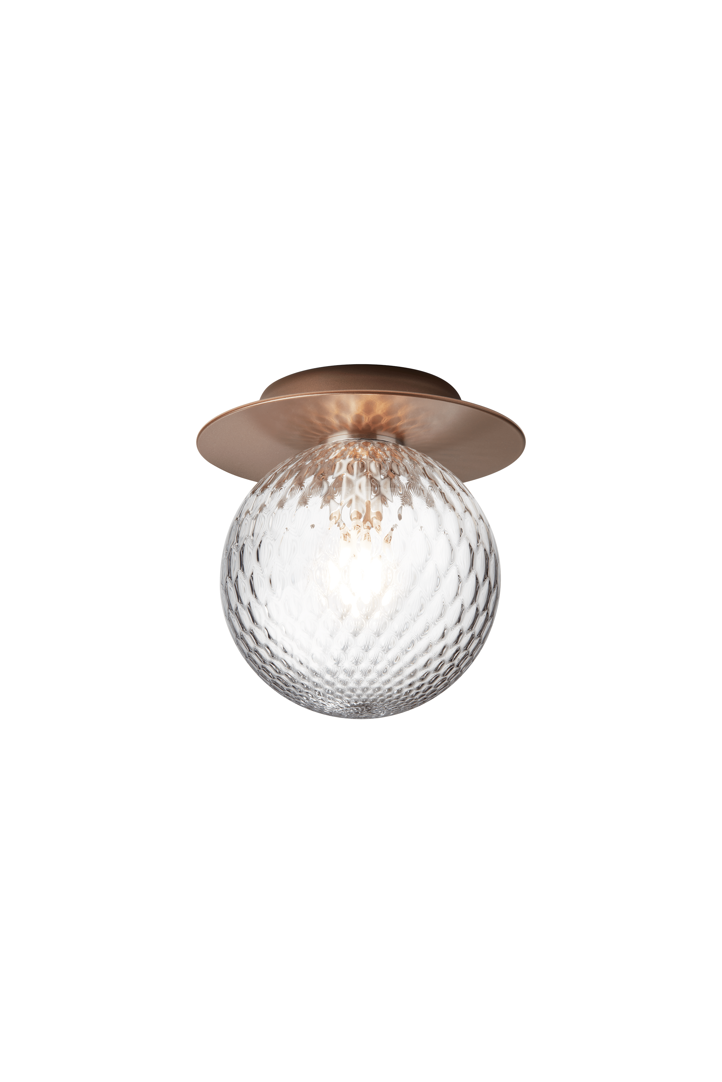 LIILA Recessed Wall Light in Dark Brown with Transparent Glass