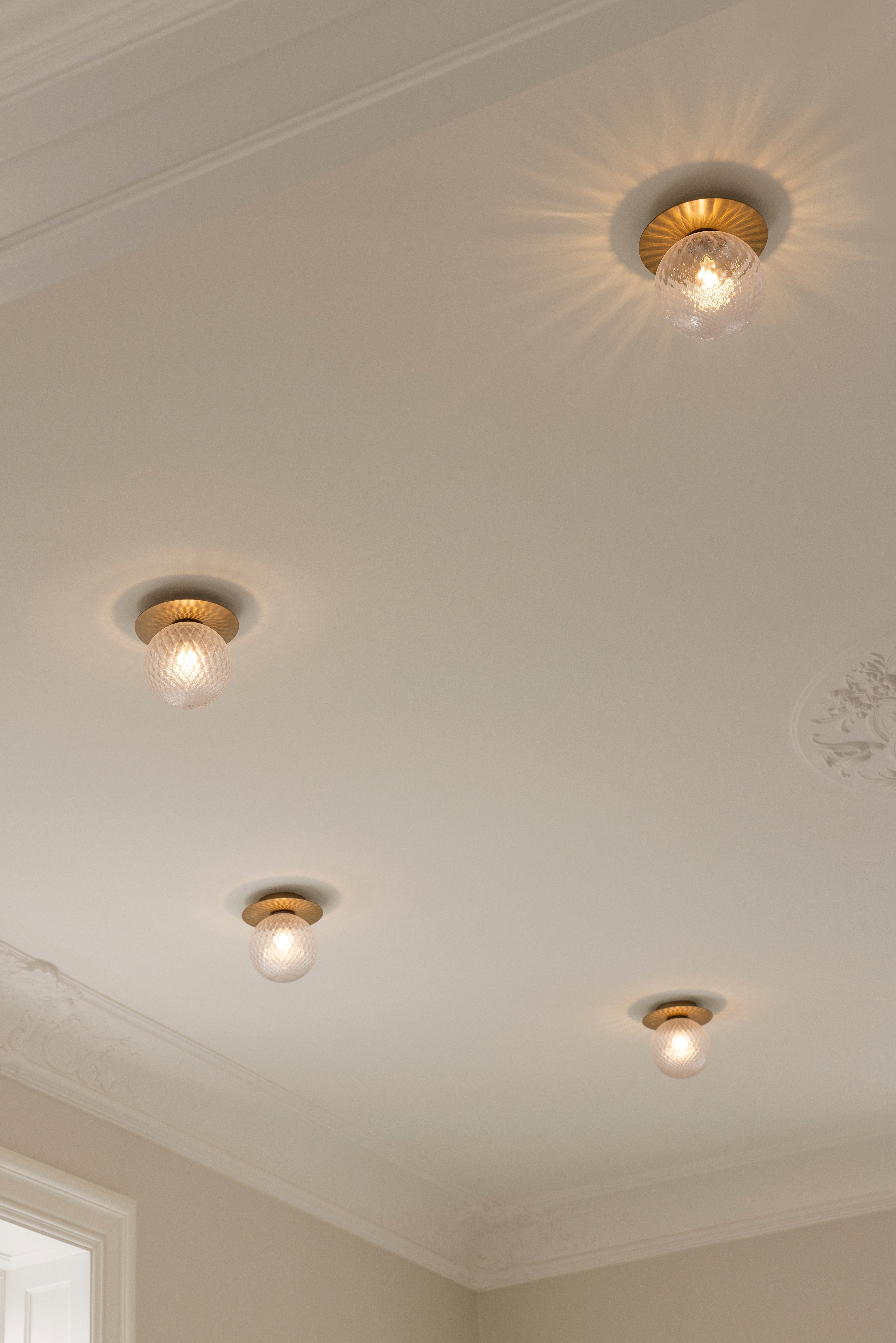 LIILA Recessed Wall Light in Dark Brown with Transparent Glass