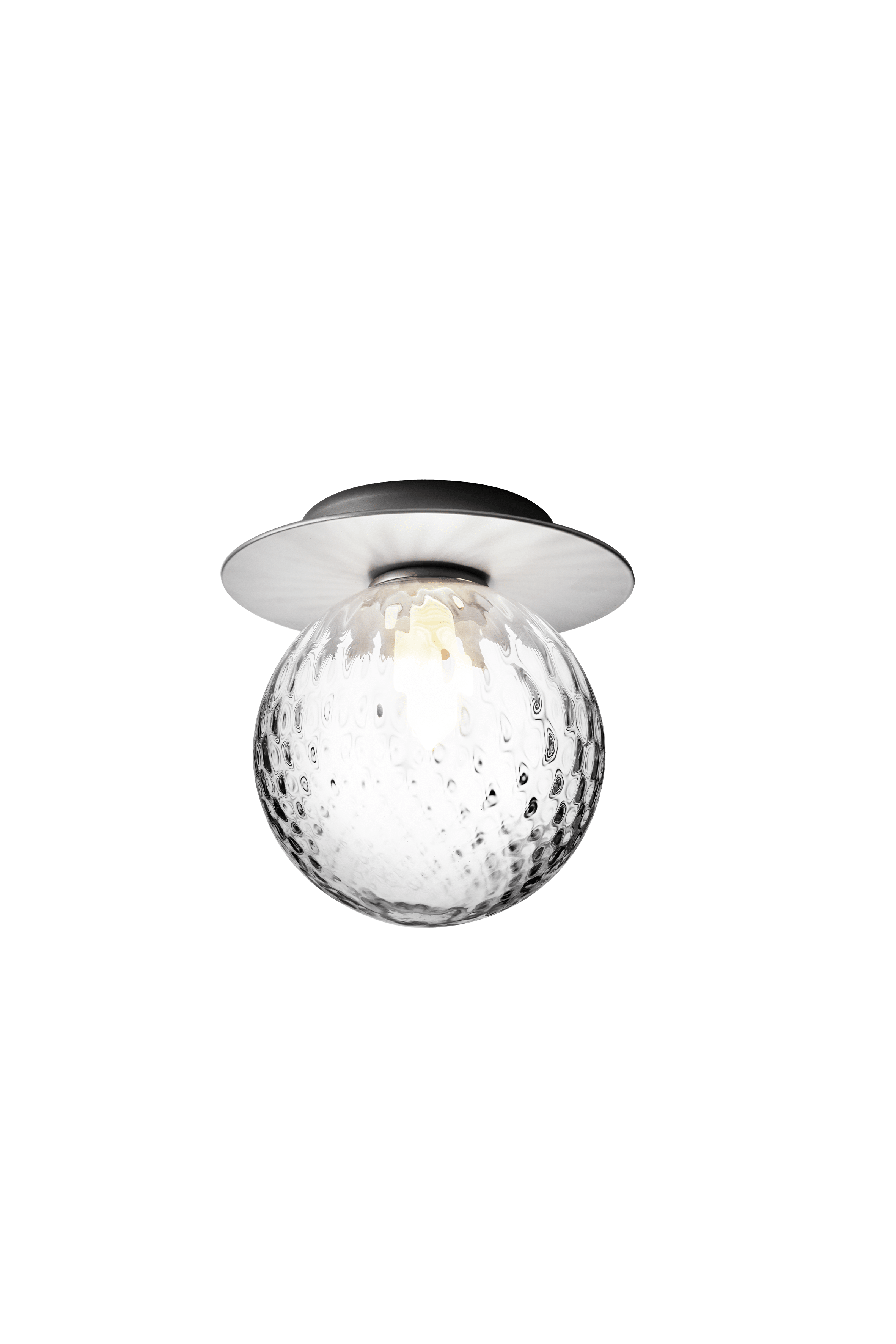 Recessed Wall Light LIILA Silver with Transparent Glass