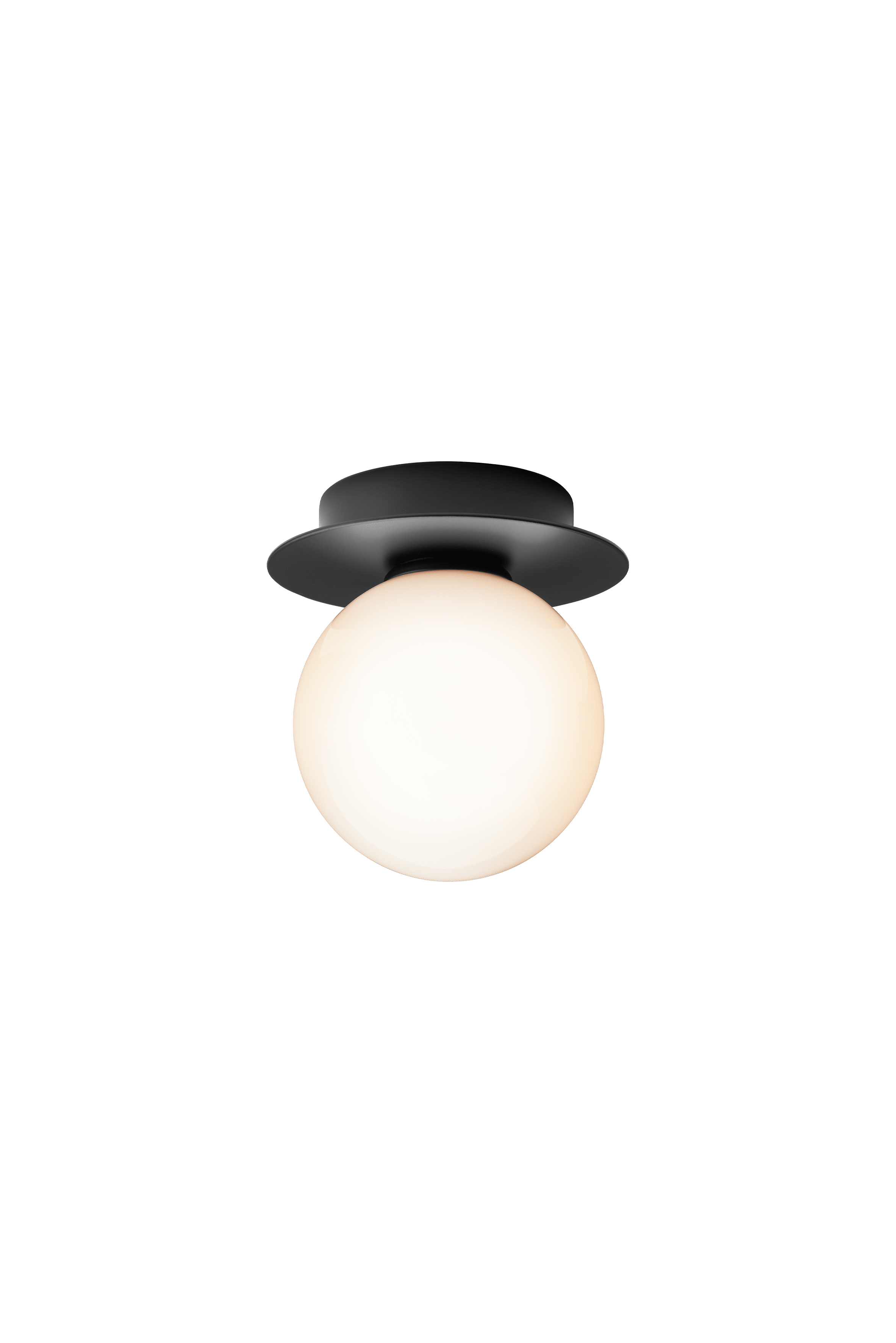 Recessed Wall Light LIILA Black with Opal Glass