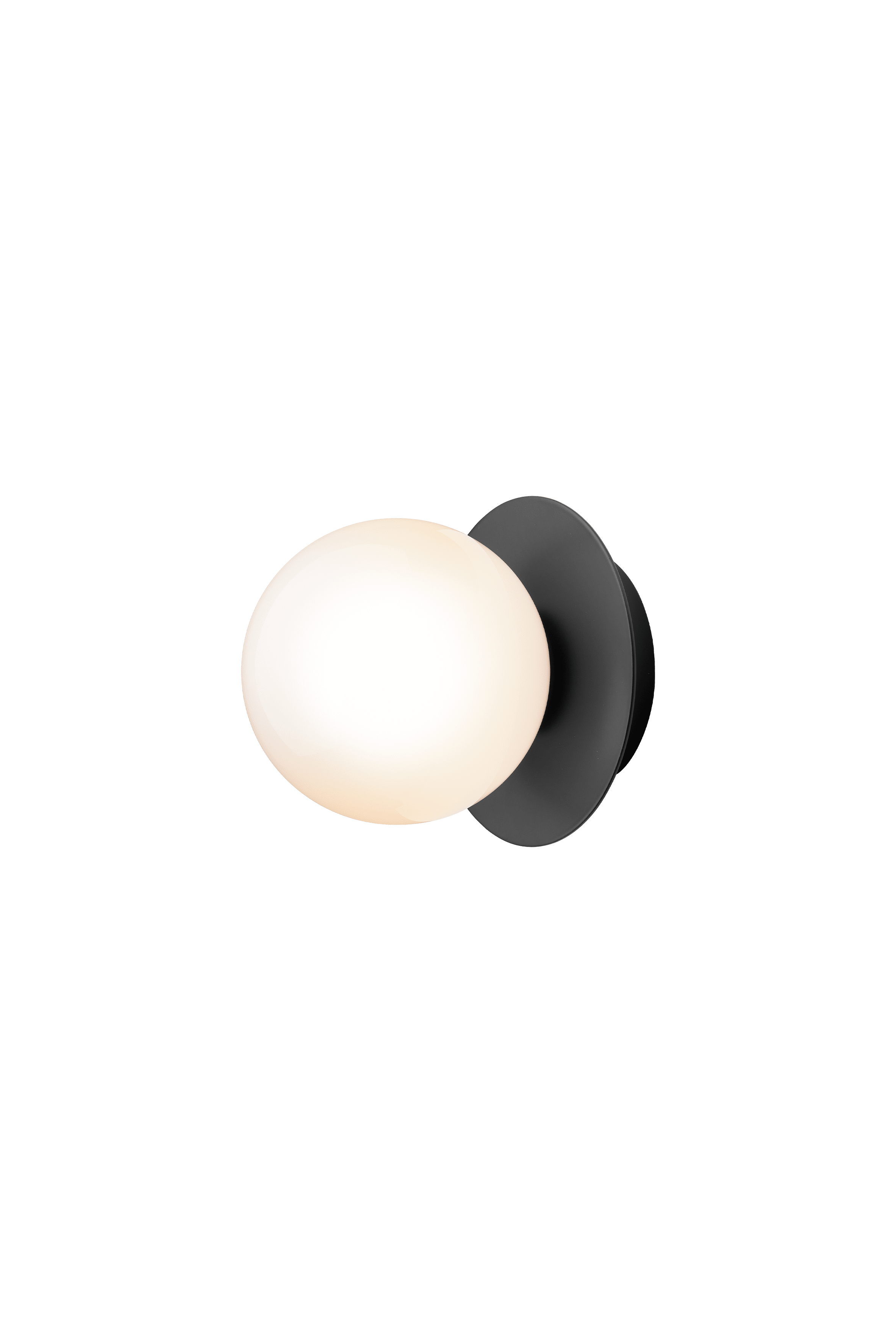 Recessed Wall Light LIILA Black with Opal Glass