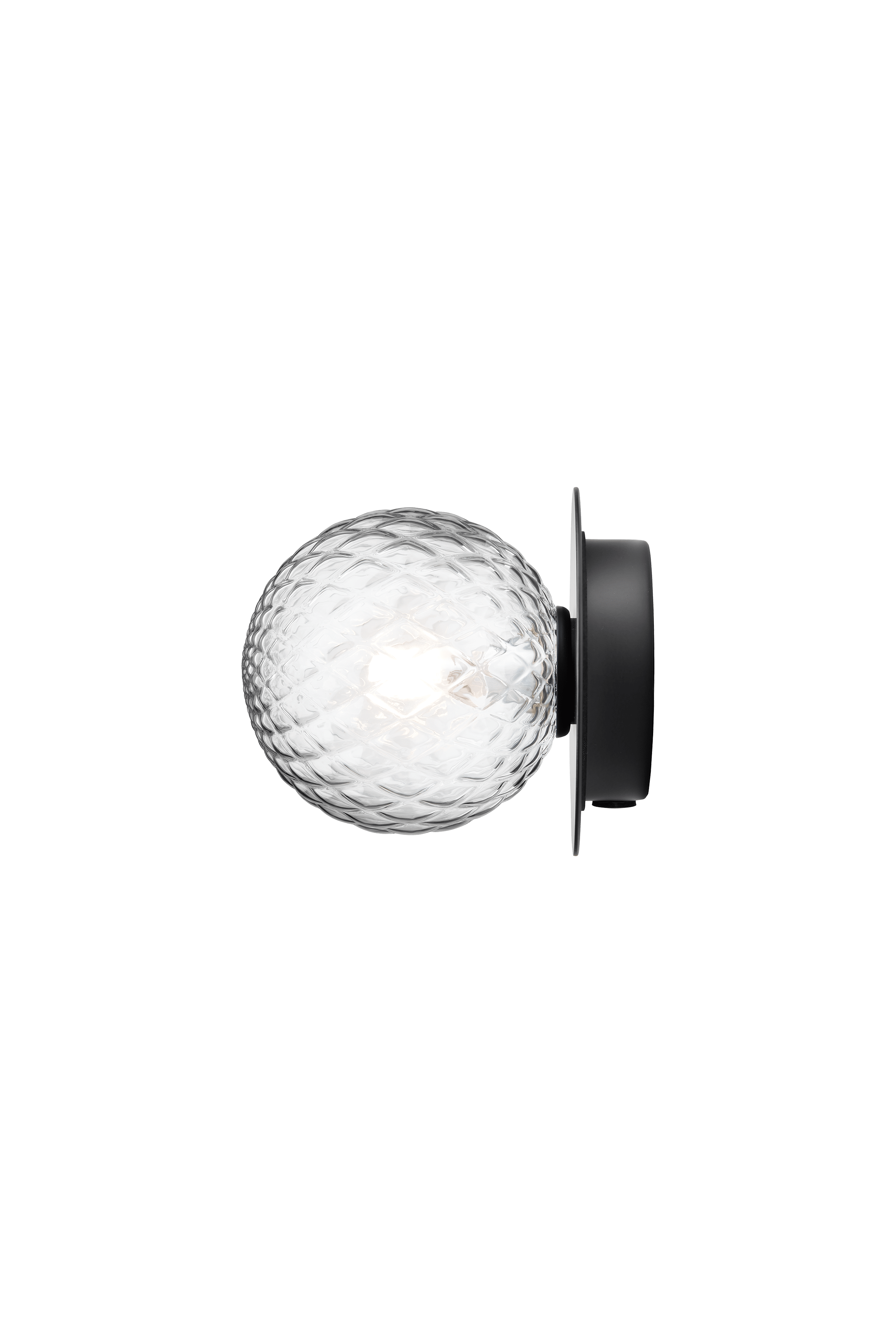 LIILA Black Recessed Wall Sconce with Transparent Glass