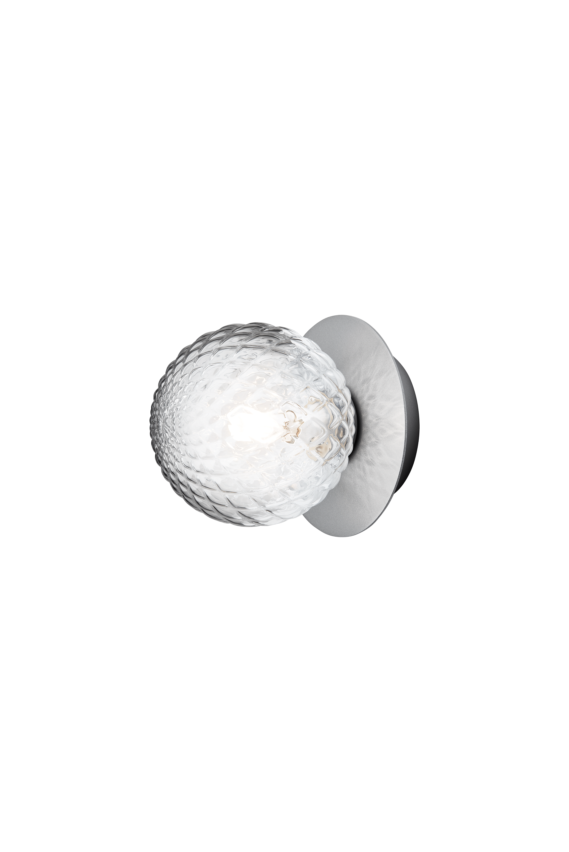 Recessed Wall Light LIILA Silver with Transparent Glass