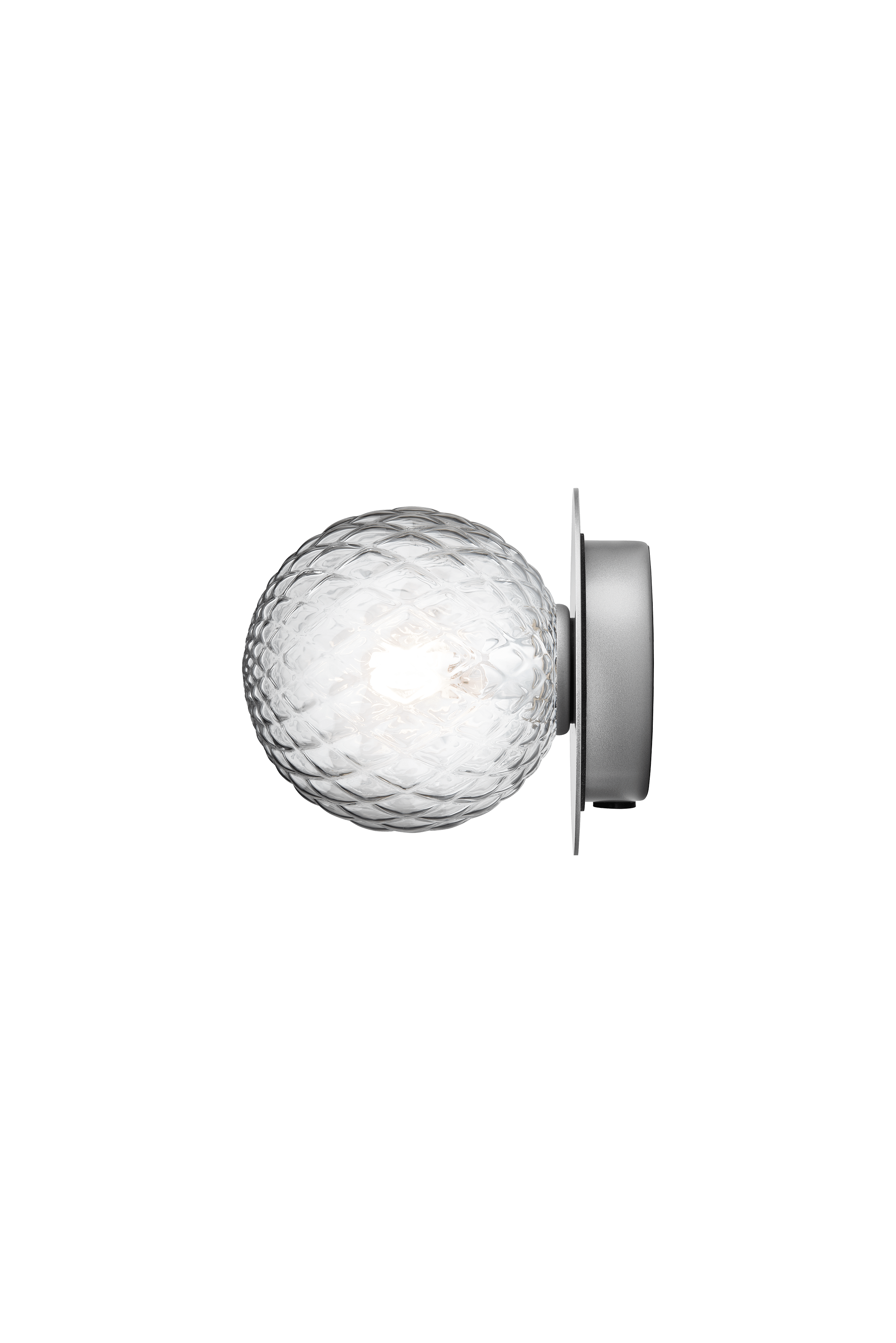 Recessed Wall Light LIILA Silver with Transparent Glass