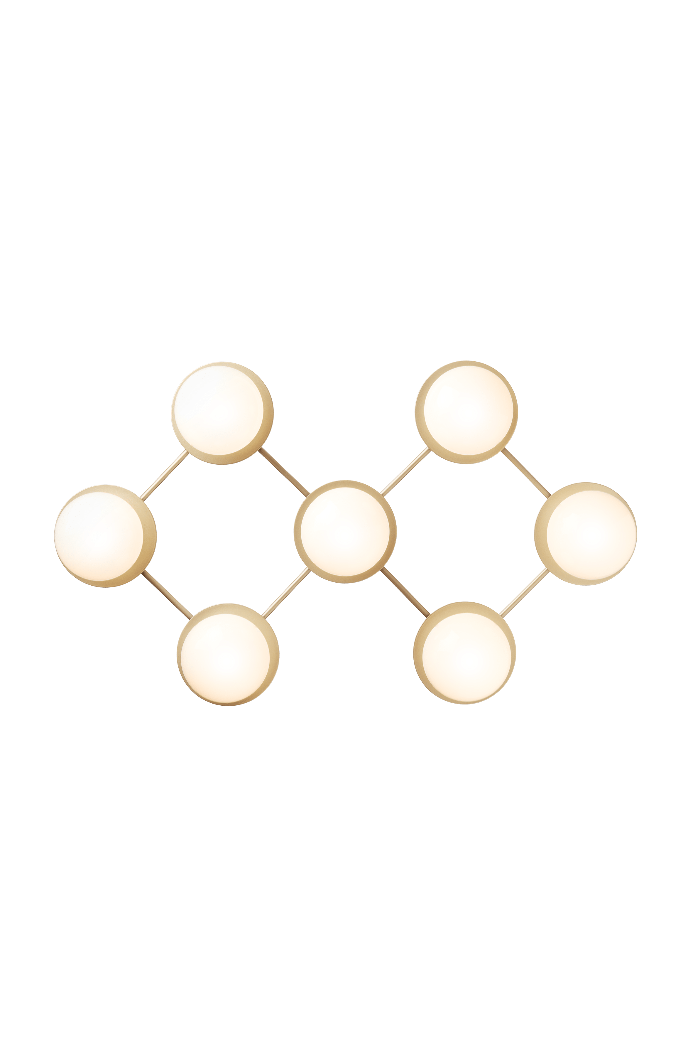 Wandleuchte LIILA 7 Gold mit opalem Glas