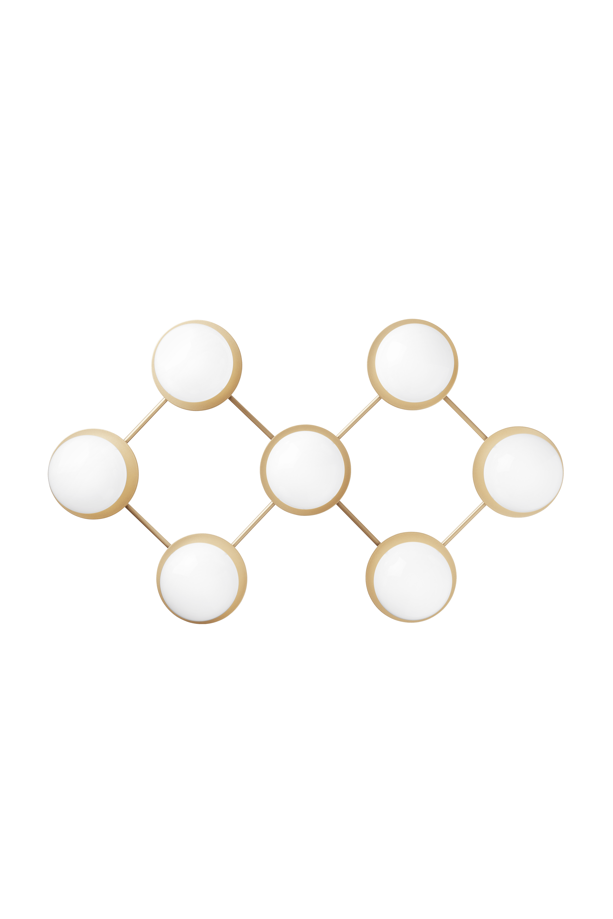 Wandleuchte LIILA 7 Gold mit opalem Glas