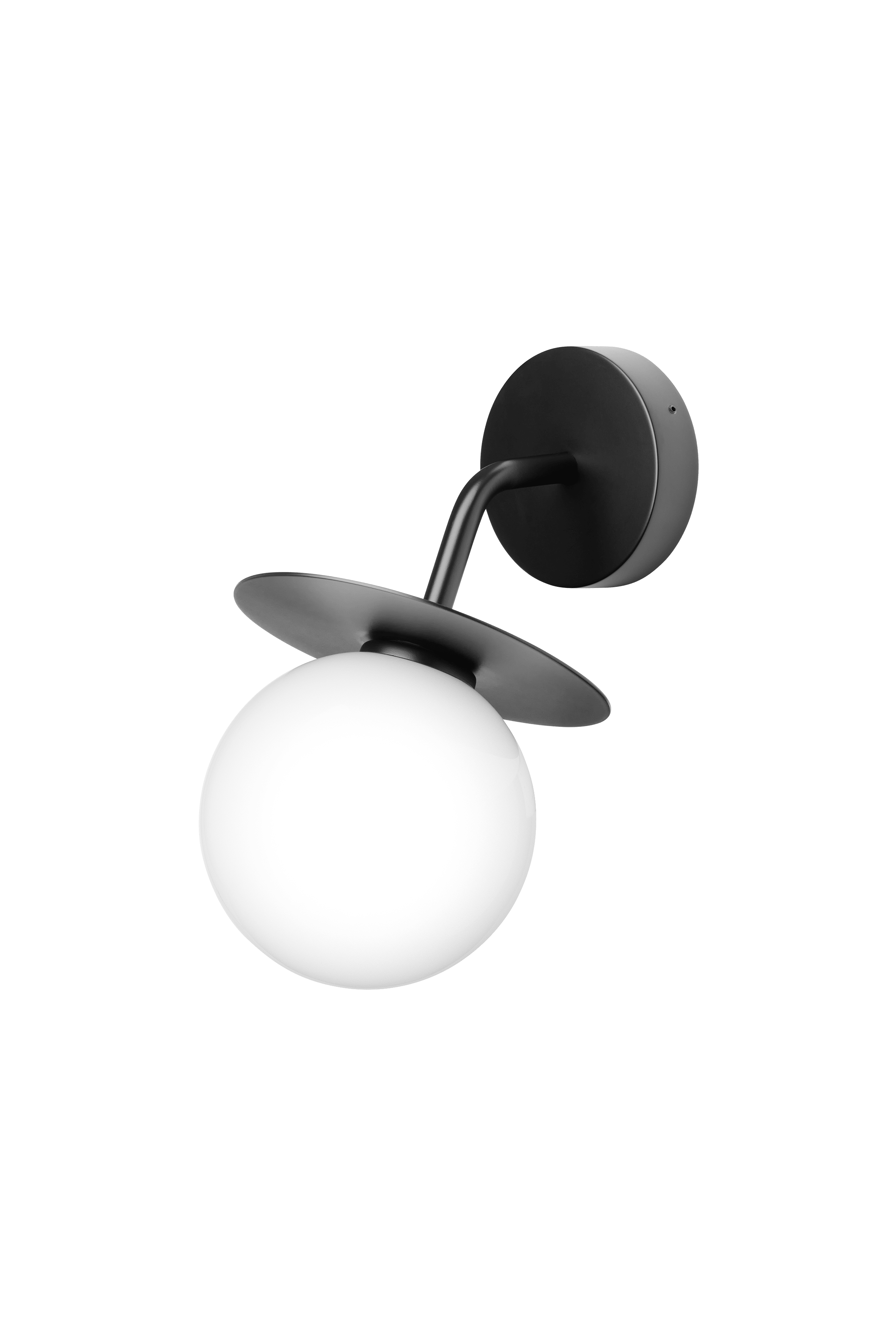 Outdoor wall lamp LIILA black with opal glass