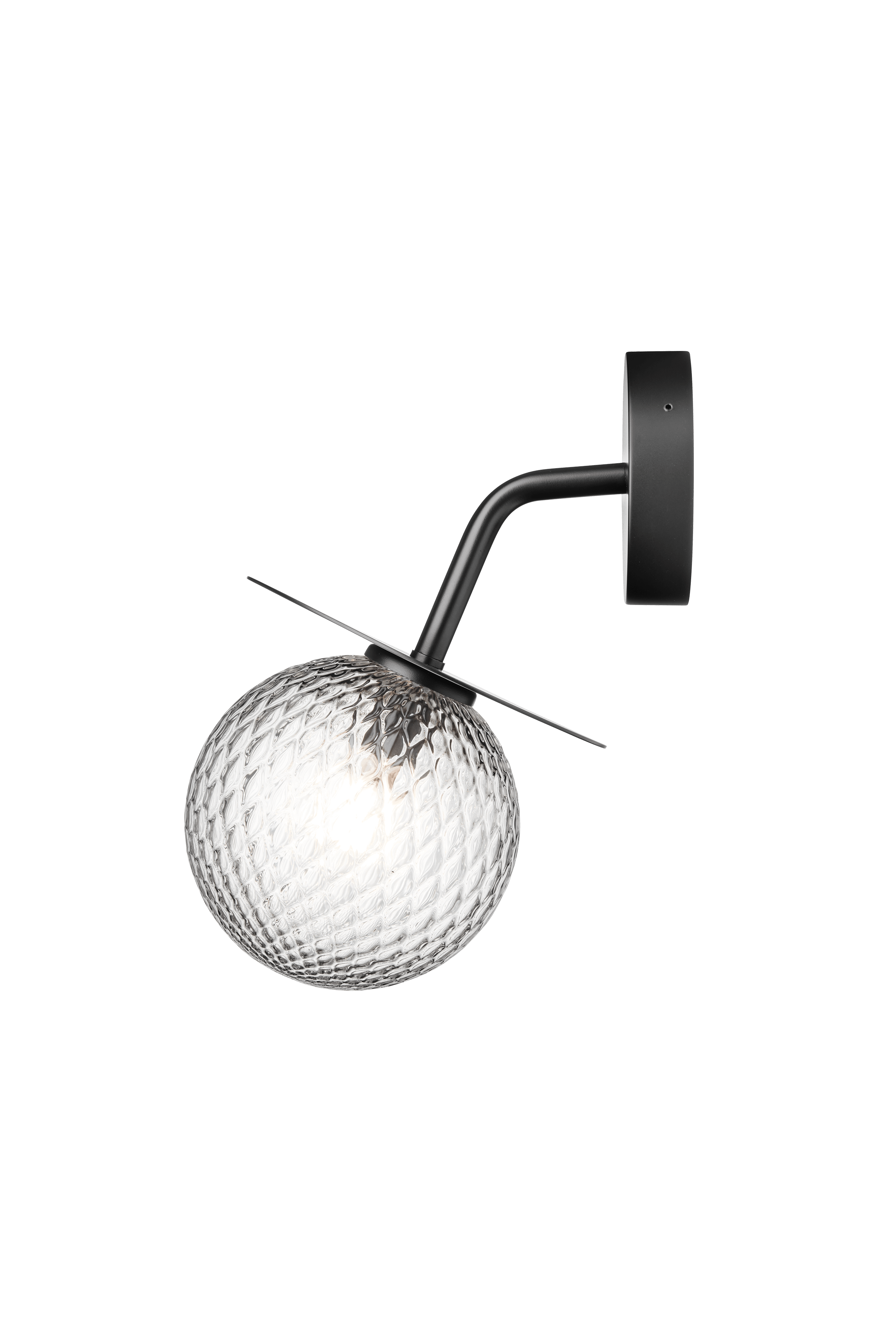Outdoor wall lamp LIILA black with transparent glass