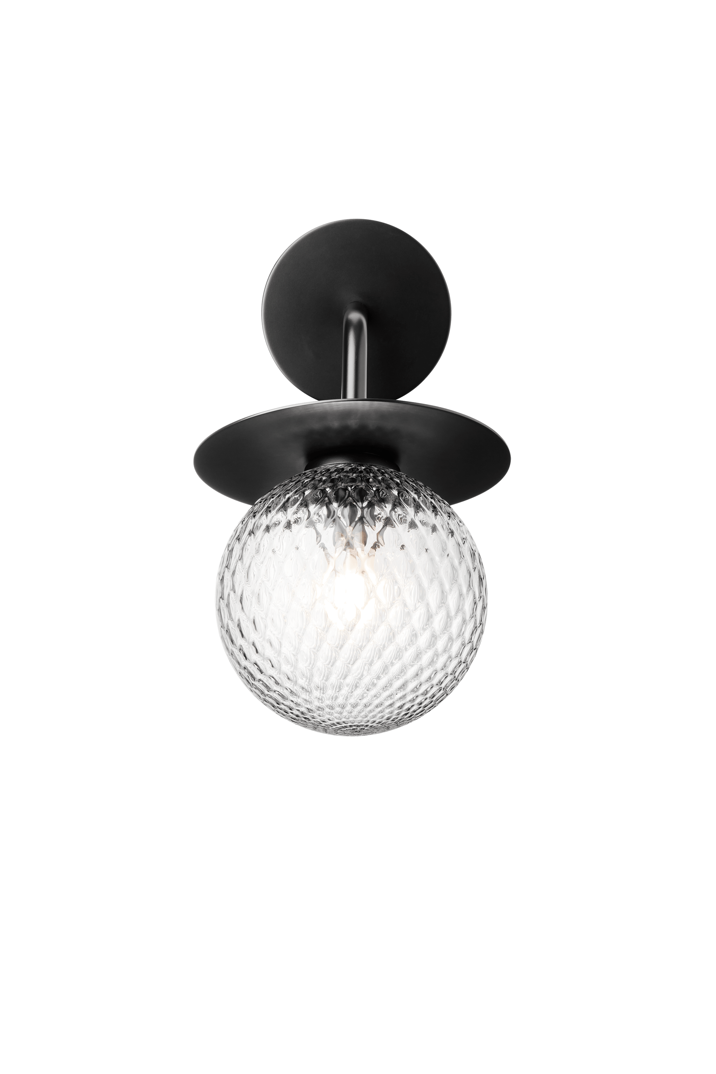 Outdoor wall lamp LIILA black with transparent glass