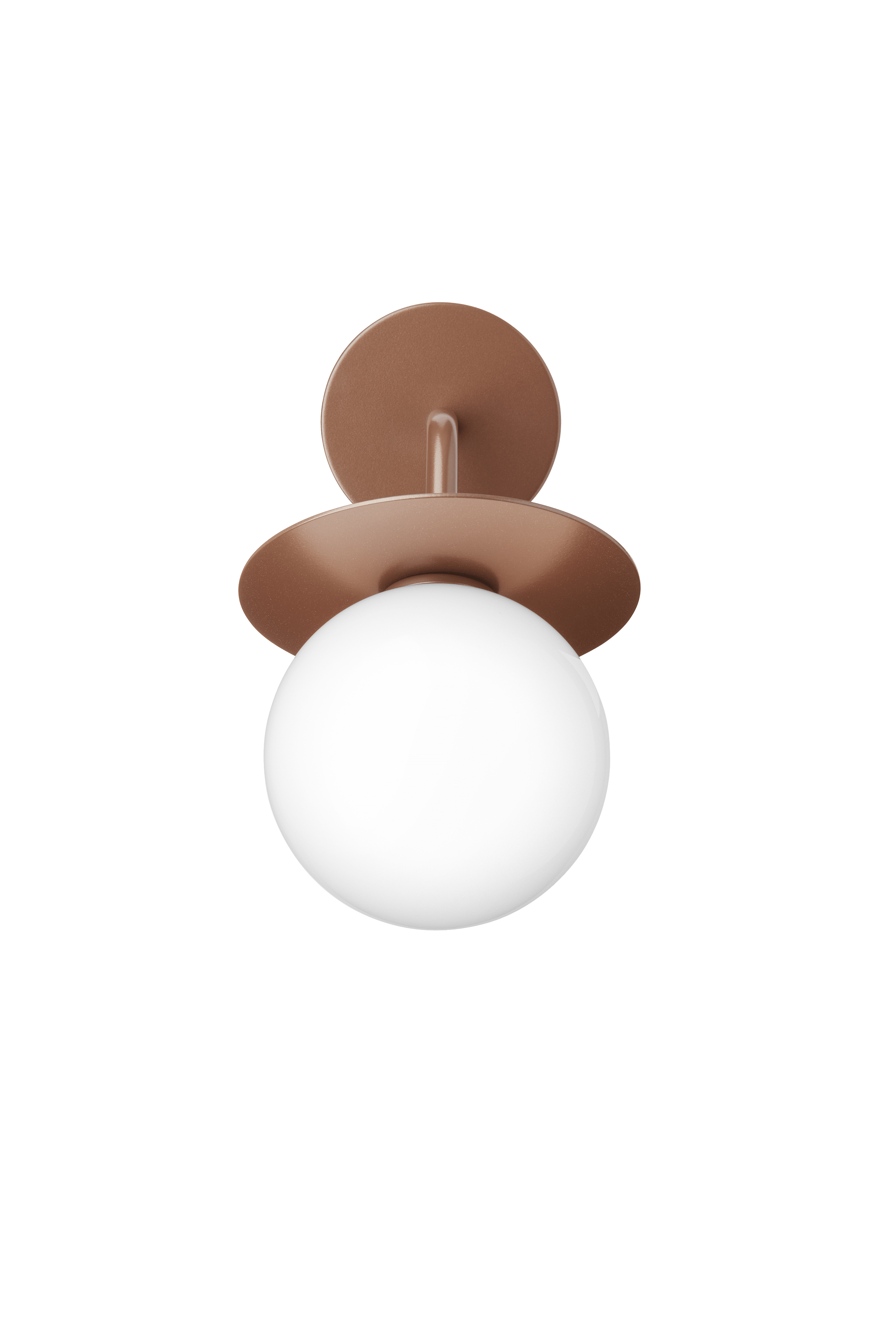 Lampa ścienna zewnętrzna LIILA ciemnobrązowy z opalowym szkłem