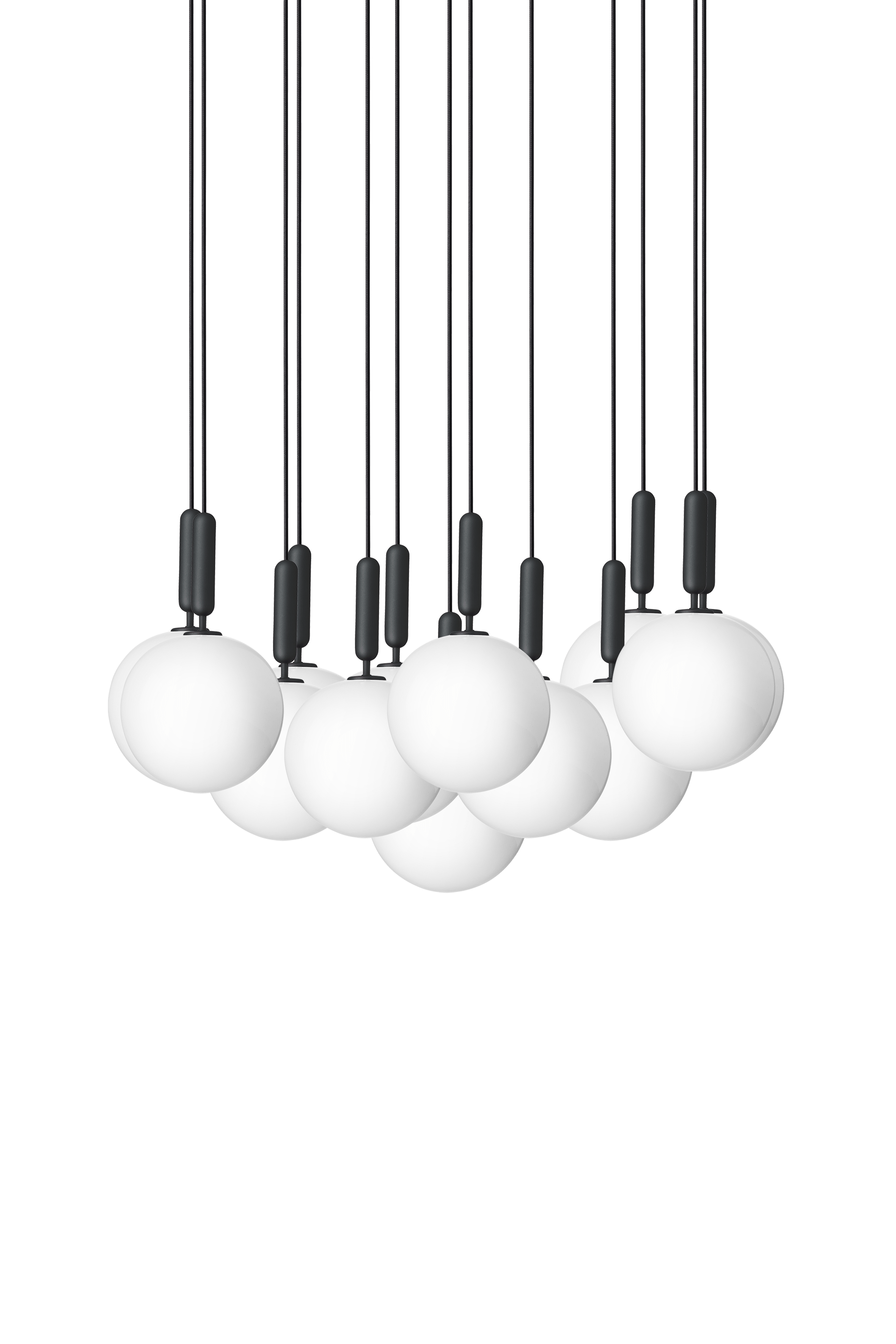 MIIRA 13 Pendant Lamp in Graphite with Opal Glass