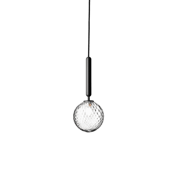 MIIRA Pendant Lamp in Graphite with Transparent Glass