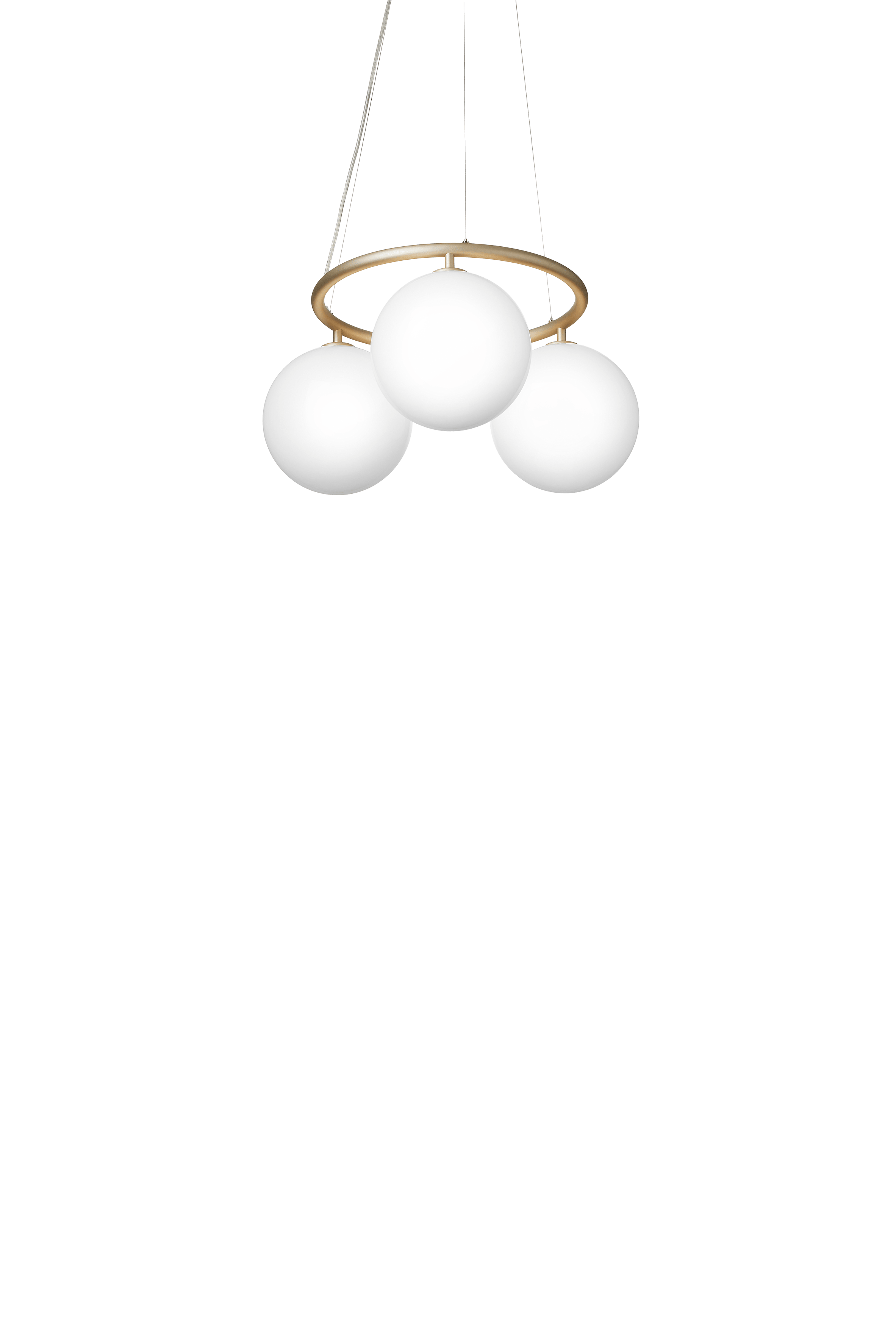 MIIRA 3 CIRCULAR Pendant Lamp in Brass with Opal Glass