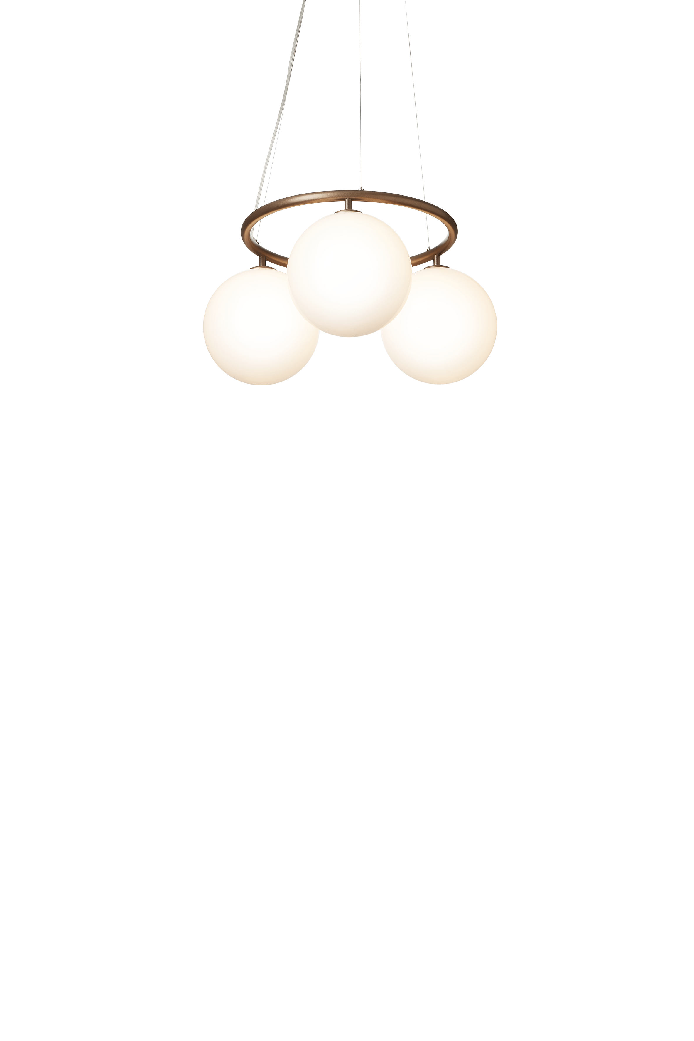 MIIRA 3 CIRCULAR Pendant Lamp in Dark Brown with Opal Glass