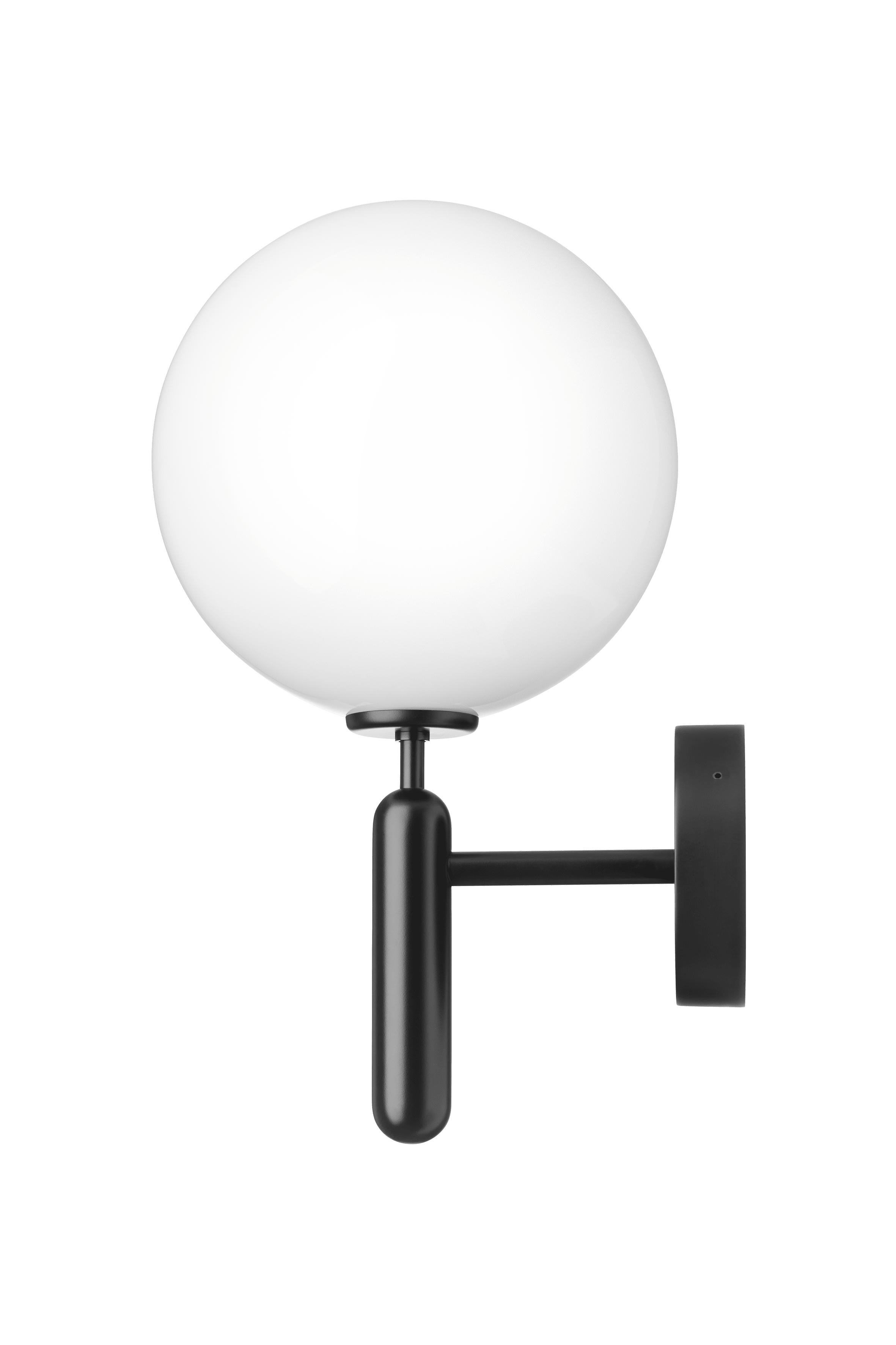 Lampa ścienna zewnętrzna MIIRA czarny z opalowym szkłem