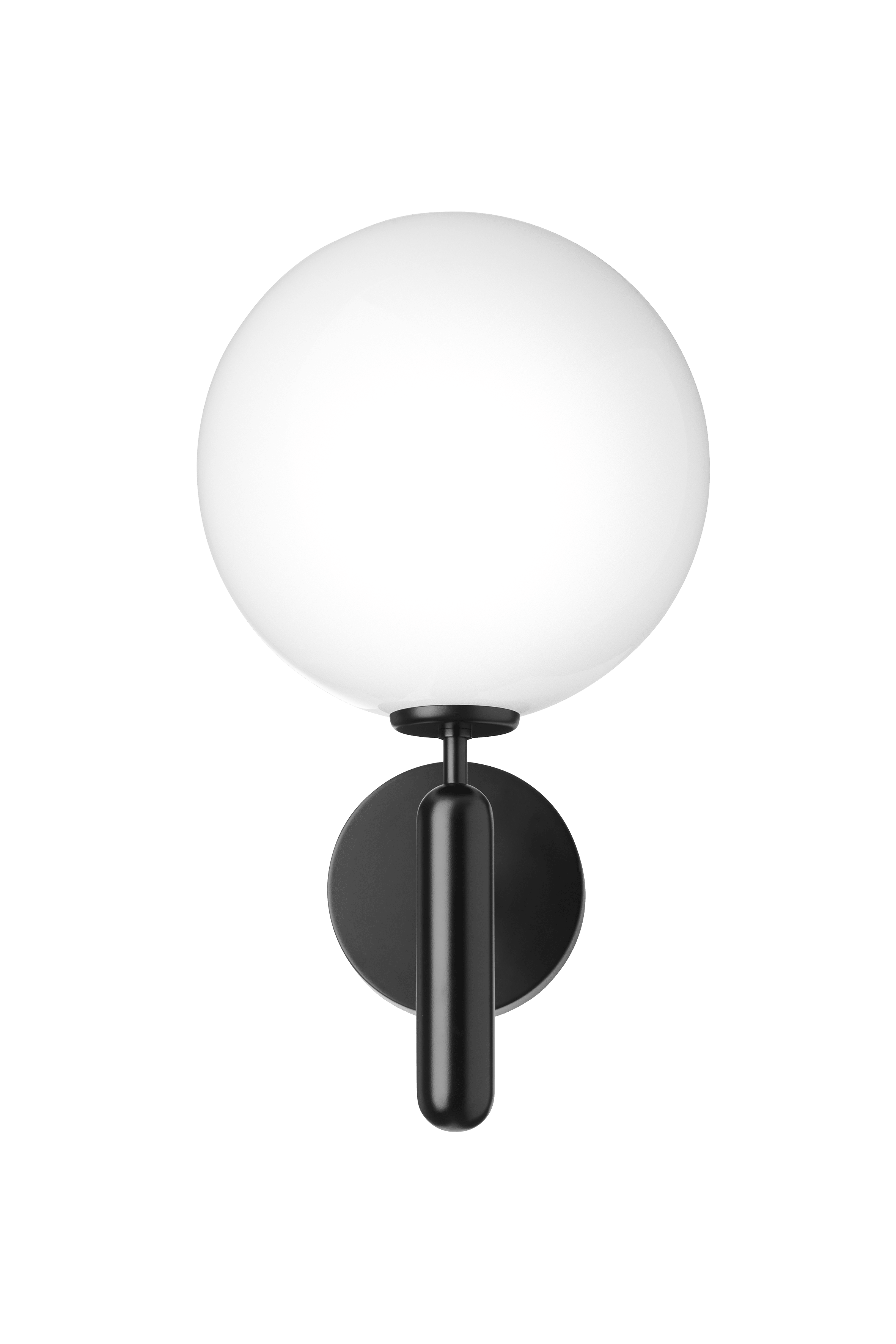 Lampa ścienna zewnętrzna MIIRA czarny z opalowym szkłem
